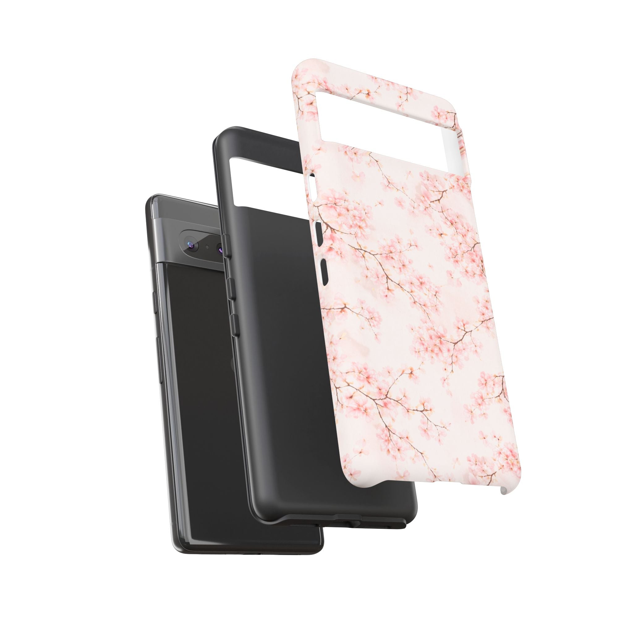 Pancake Dreams™ Cherry Blossom Tough Phone Case — Pink Floral Protective iPhone Cover