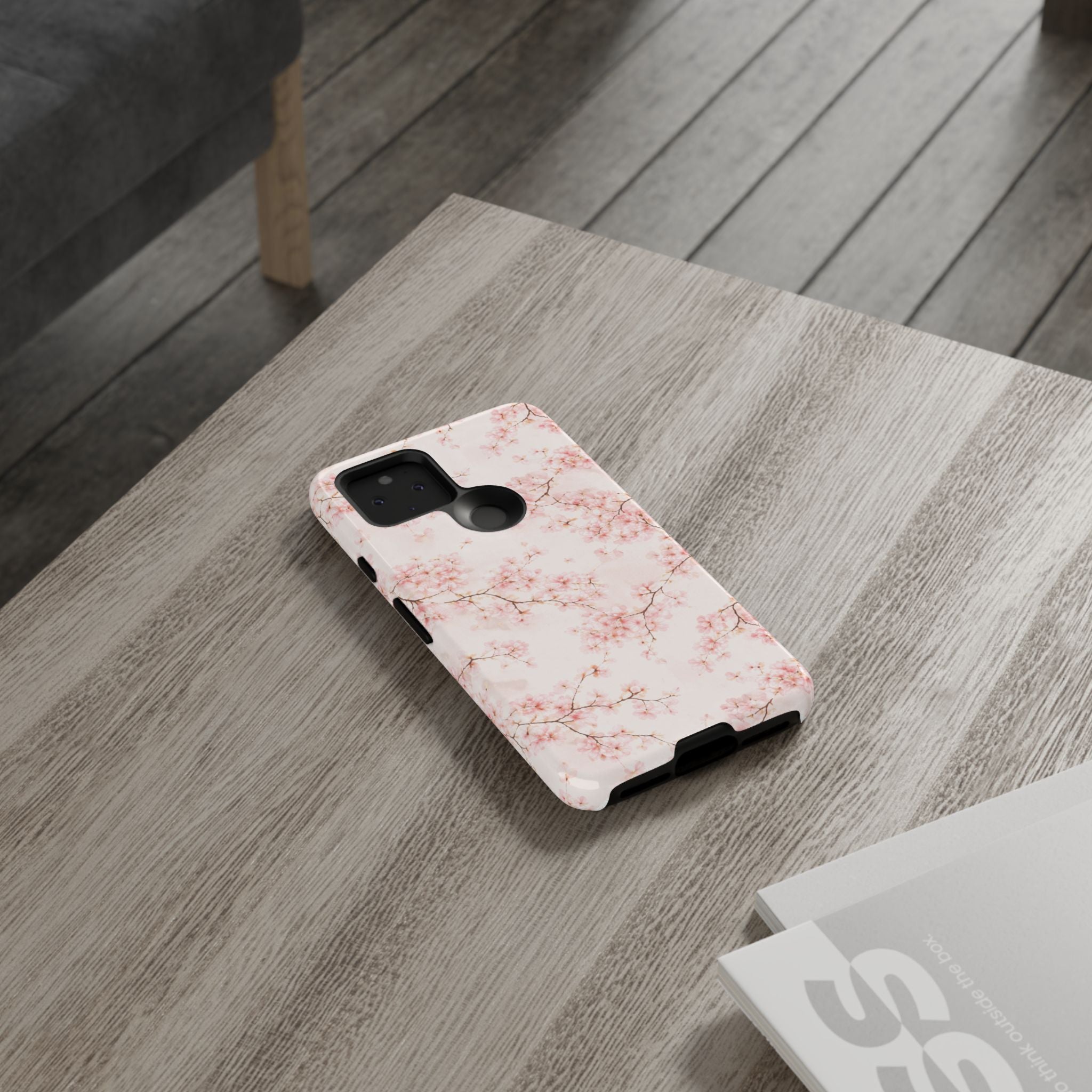 Pancake Dreams™ Cherry Blossom Tough Phone Case — Pink Floral Protective iPhone Cover