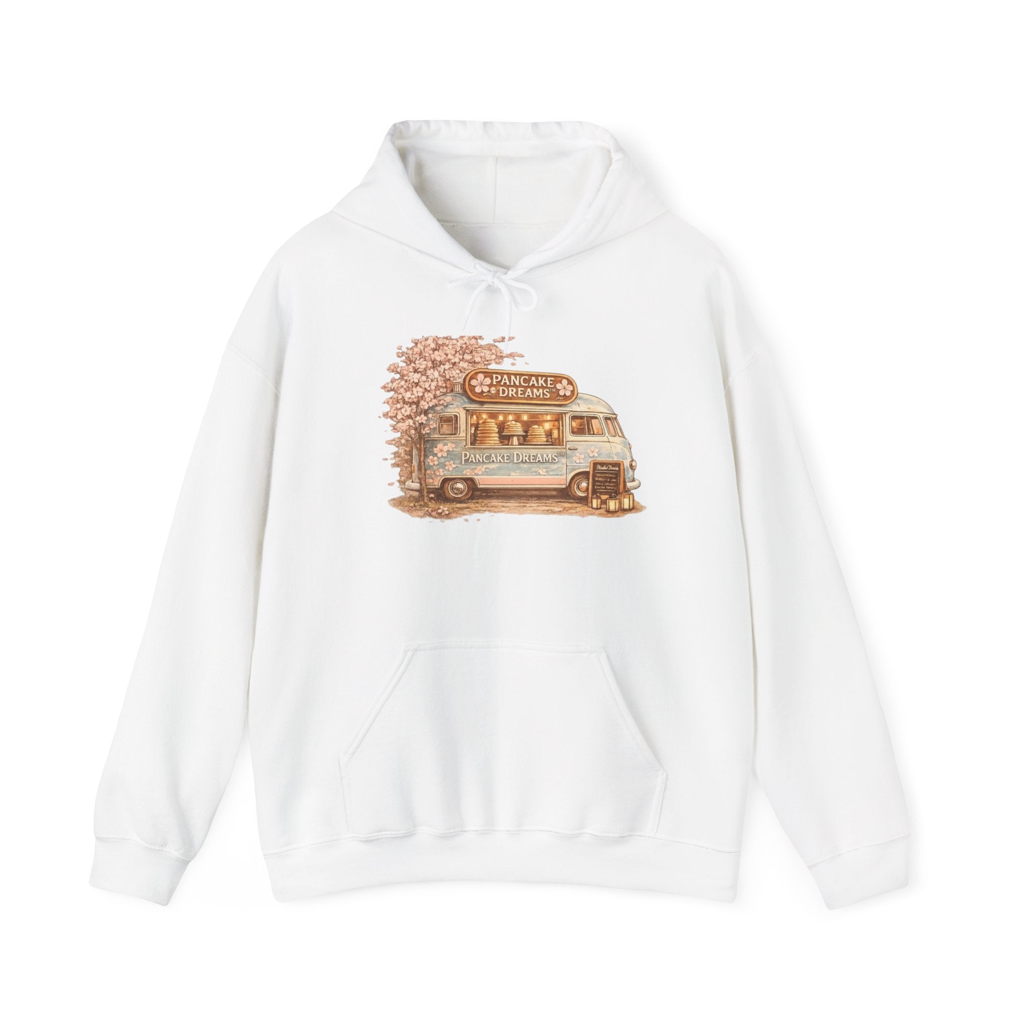 Pancake Dreams™ Coffee Truck Hoodie – Cozy Retro Coffee Camper Design