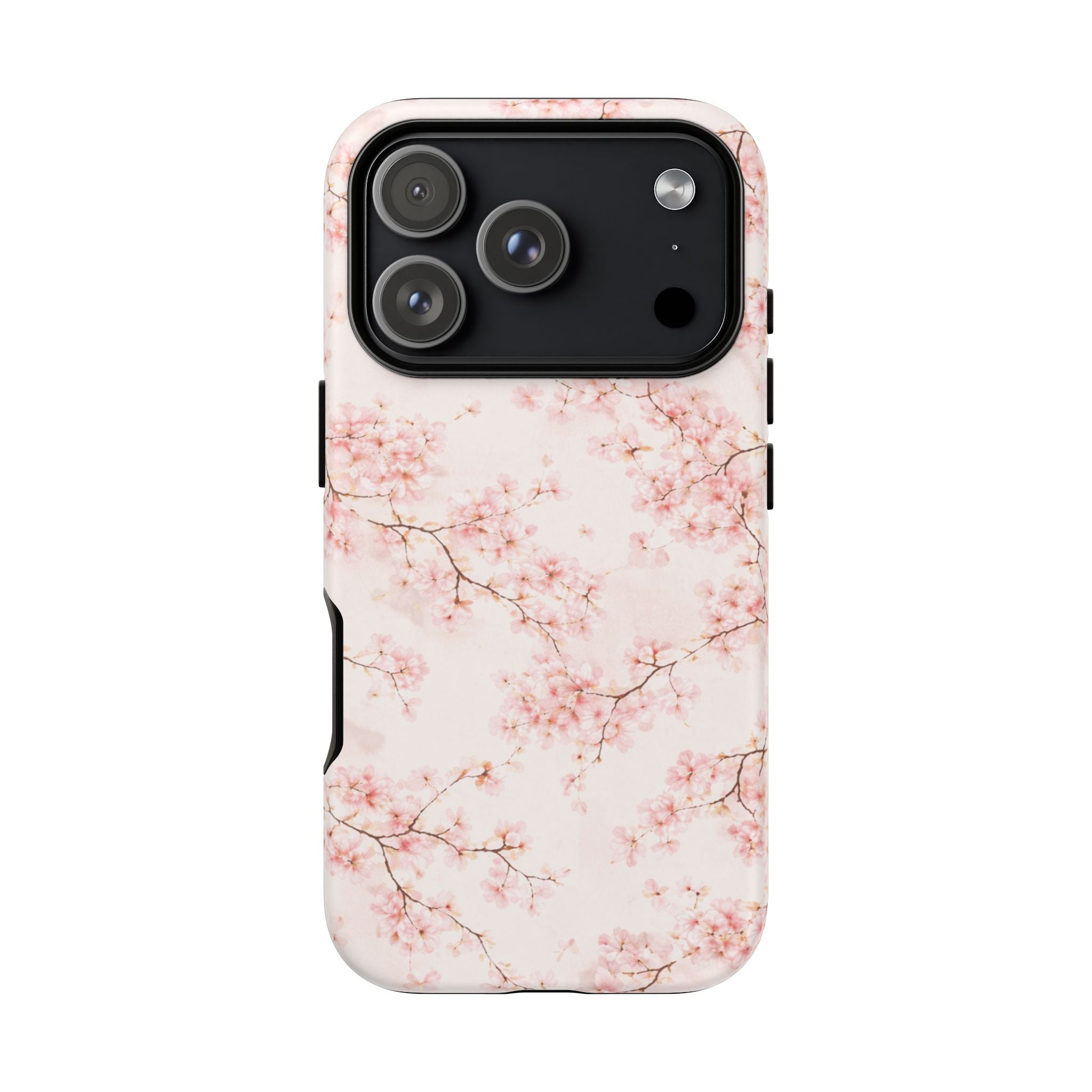 Pancake Dreams™ Cherry Blossom Tough Phone Case — Pink Floral Protective iPhone Cover