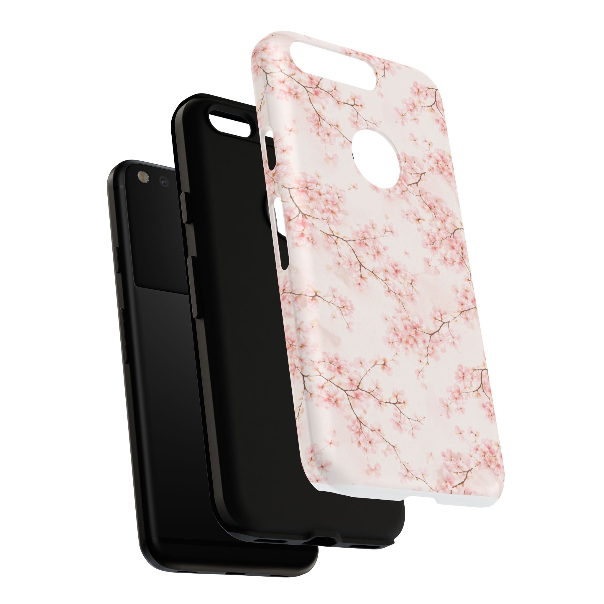 Pancake Dreams™ Cherry Blossom Tough Phone Case — Pink Floral Protective iPhone Cover