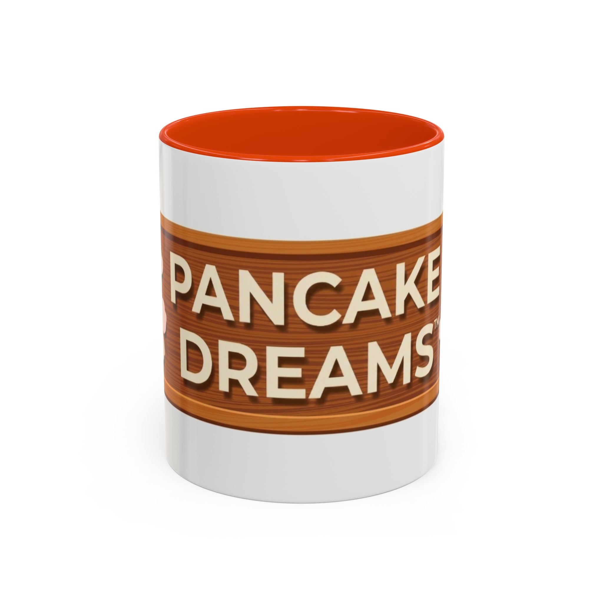 Pancake Dreams™ Ceramic Mug — Retro Wood Sign Design (11oz, 15oz)