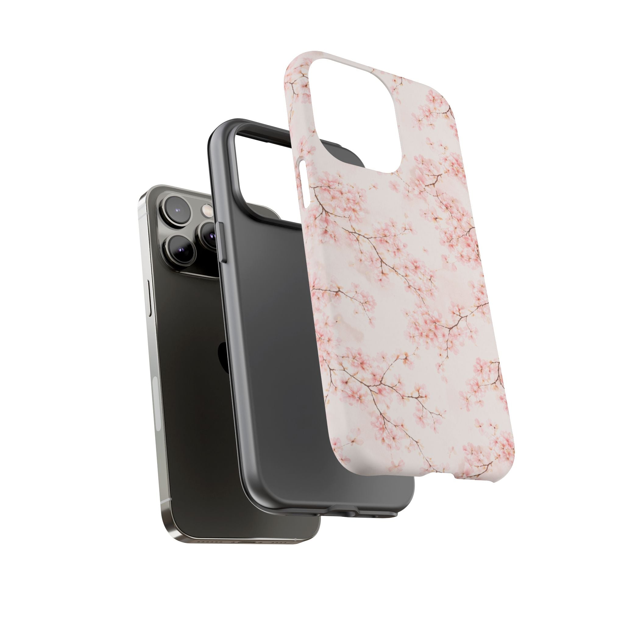 Pancake Dreams™ Cherry Blossom Tough Phone Case — Pink Floral Protective iPhone Cover