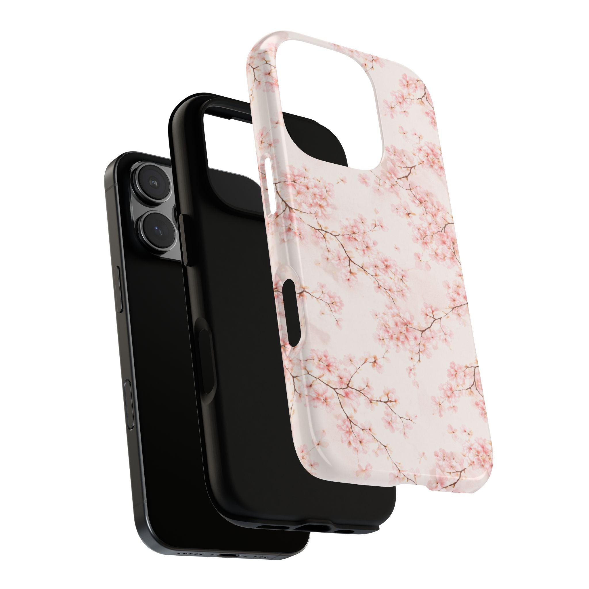 Pancake Dreams™ Cherry Blossom Tough Phone Case — Pink Floral Protective iPhone Cover