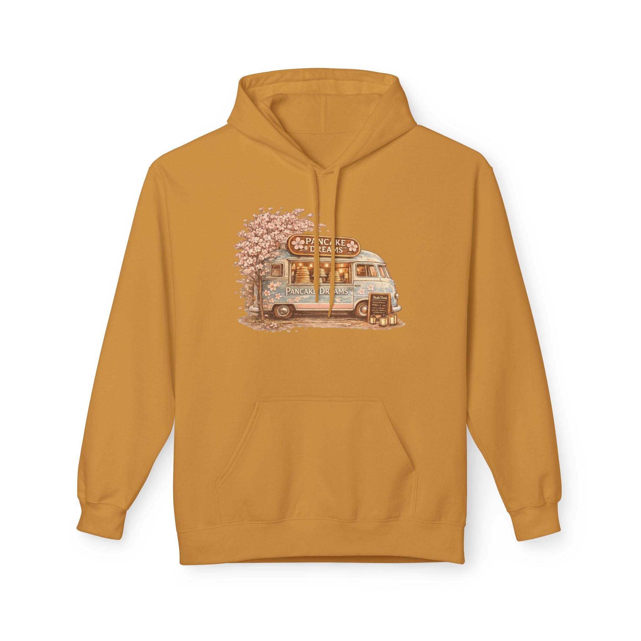 Pancake Dreams™ Vintage Camper Hoodie — Retro RV Travel Graphic Pullover