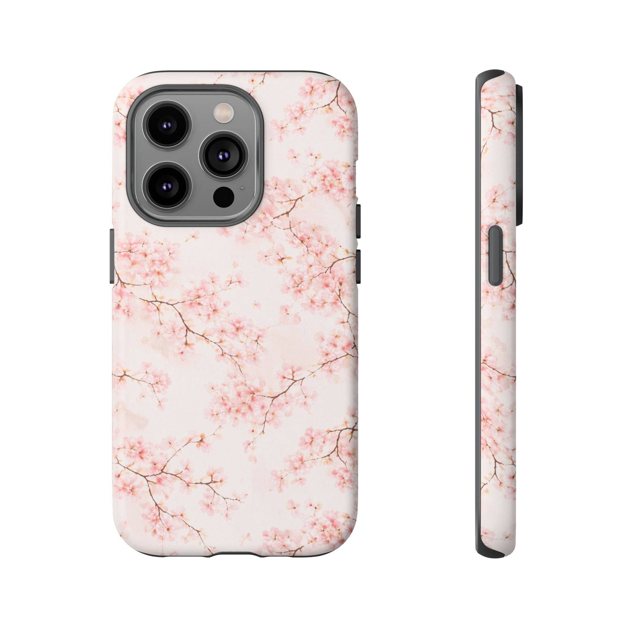 Pancake Dreams™ Cherry Blossom Tough Phone Case — Pink Floral Protective iPhone Cover