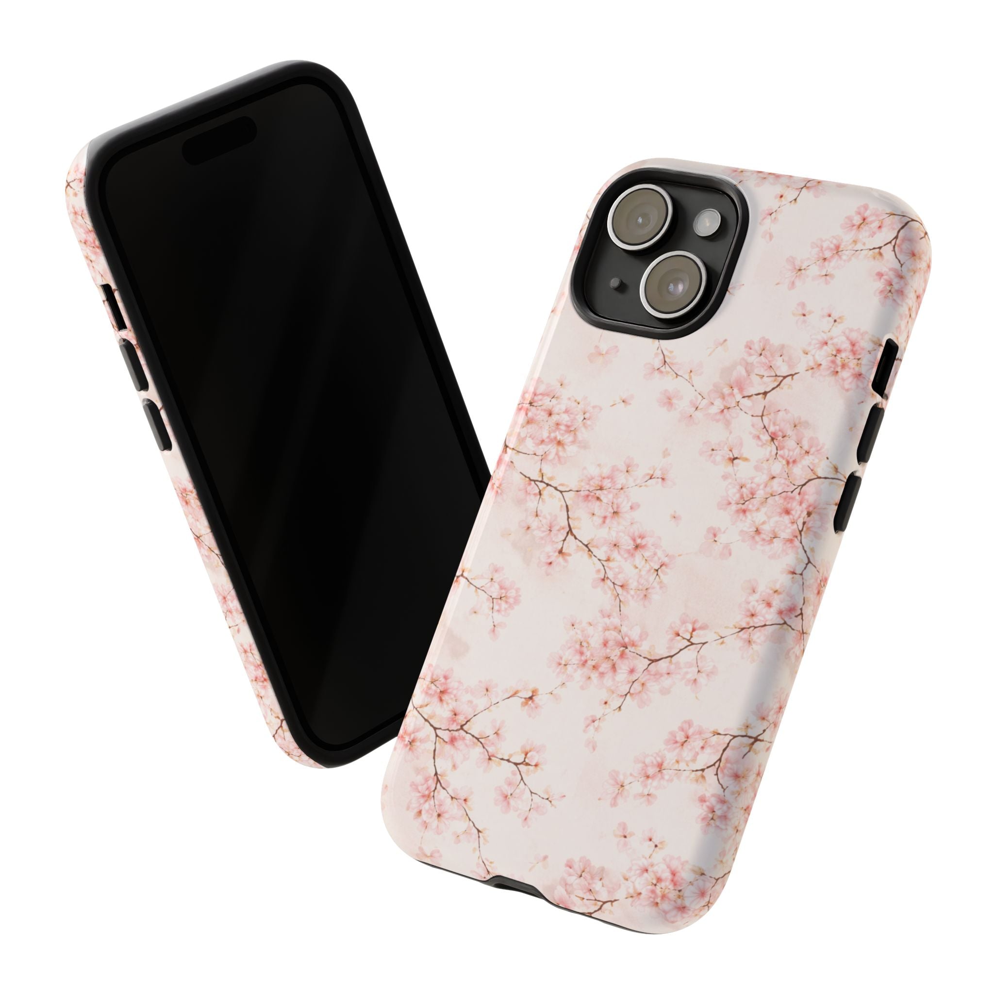 Pancake Dreams™ Cherry Blossom Tough Phone Case — Pink Floral Protective iPhone Cover