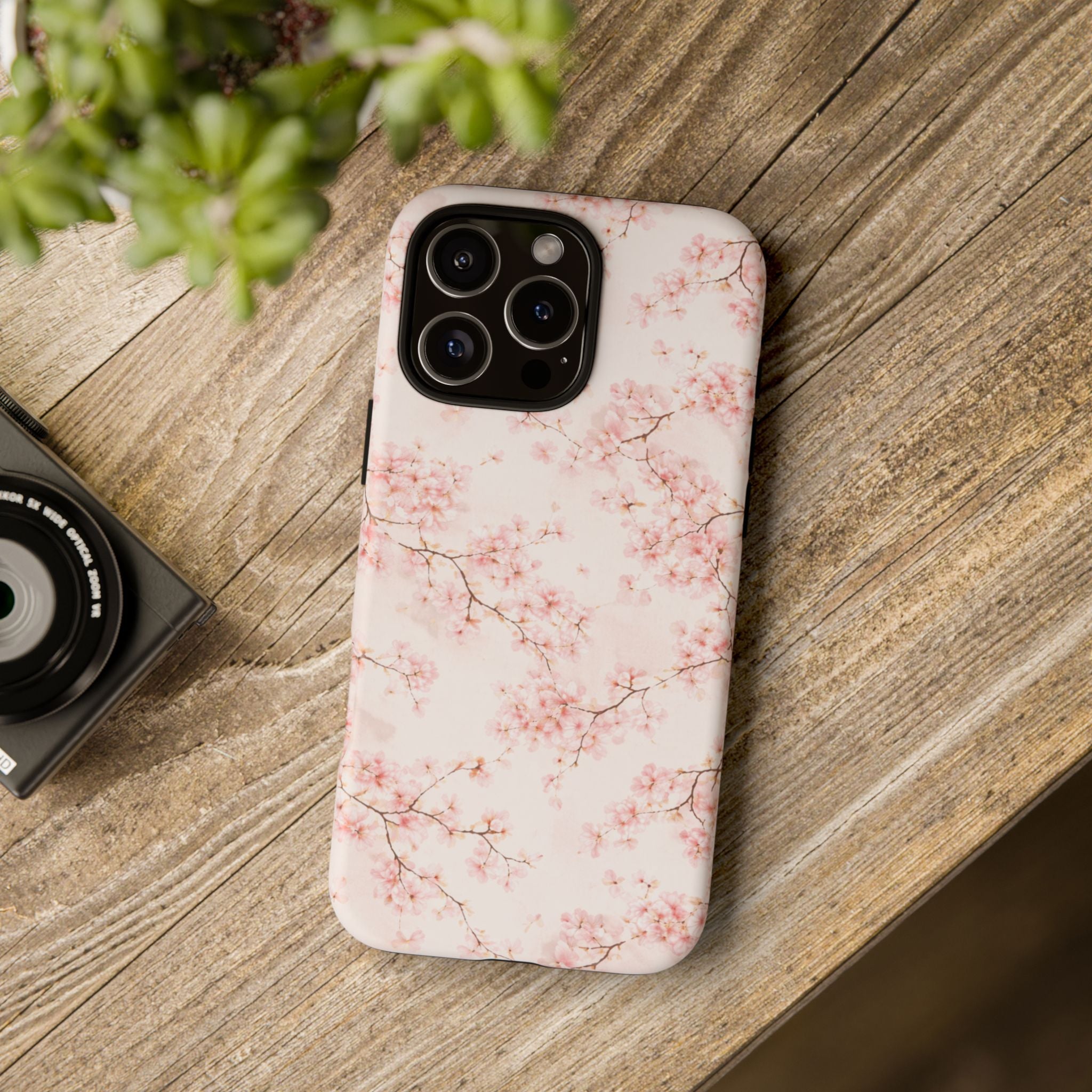 Pancake Dreams™ Cherry Blossom Tough Phone Case — Pink Floral Protective iPhone Cover