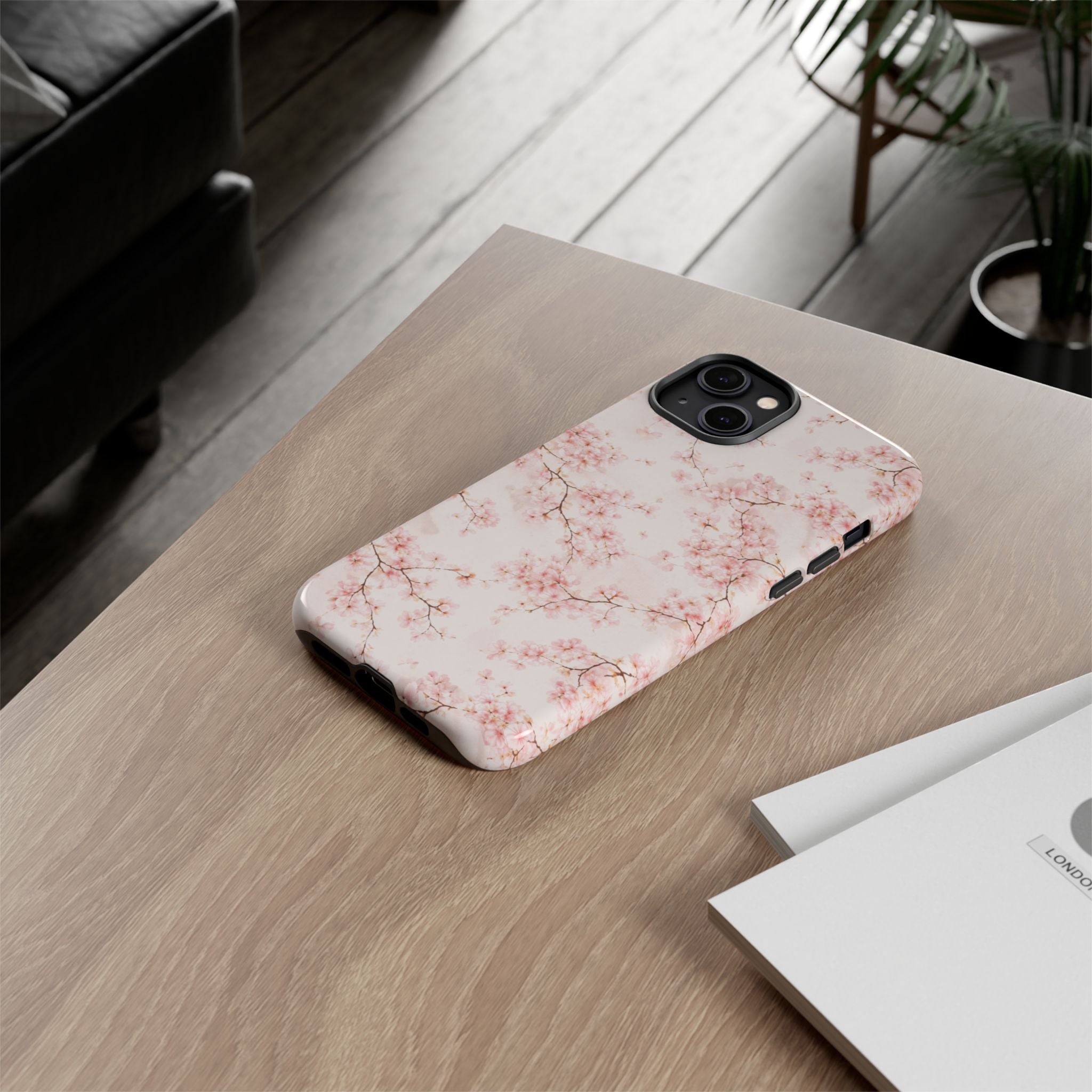 Pancake Dreams™ Cherry Blossom Tough Phone Case — Pink Floral Protective iPhone Cover