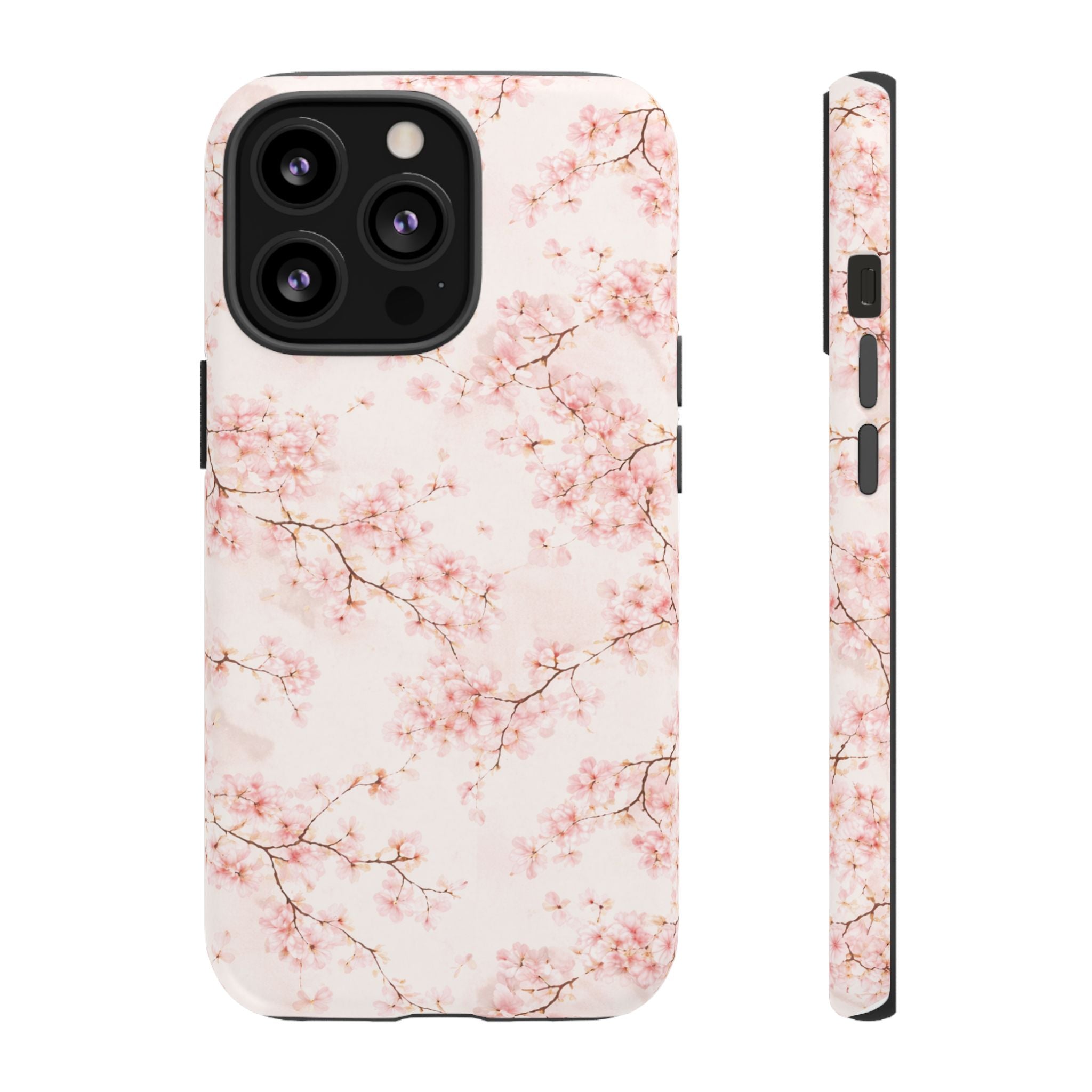 Pancake Dreams™ Cherry Blossom Tough Phone Case — Pink Floral Protective iPhone Cover