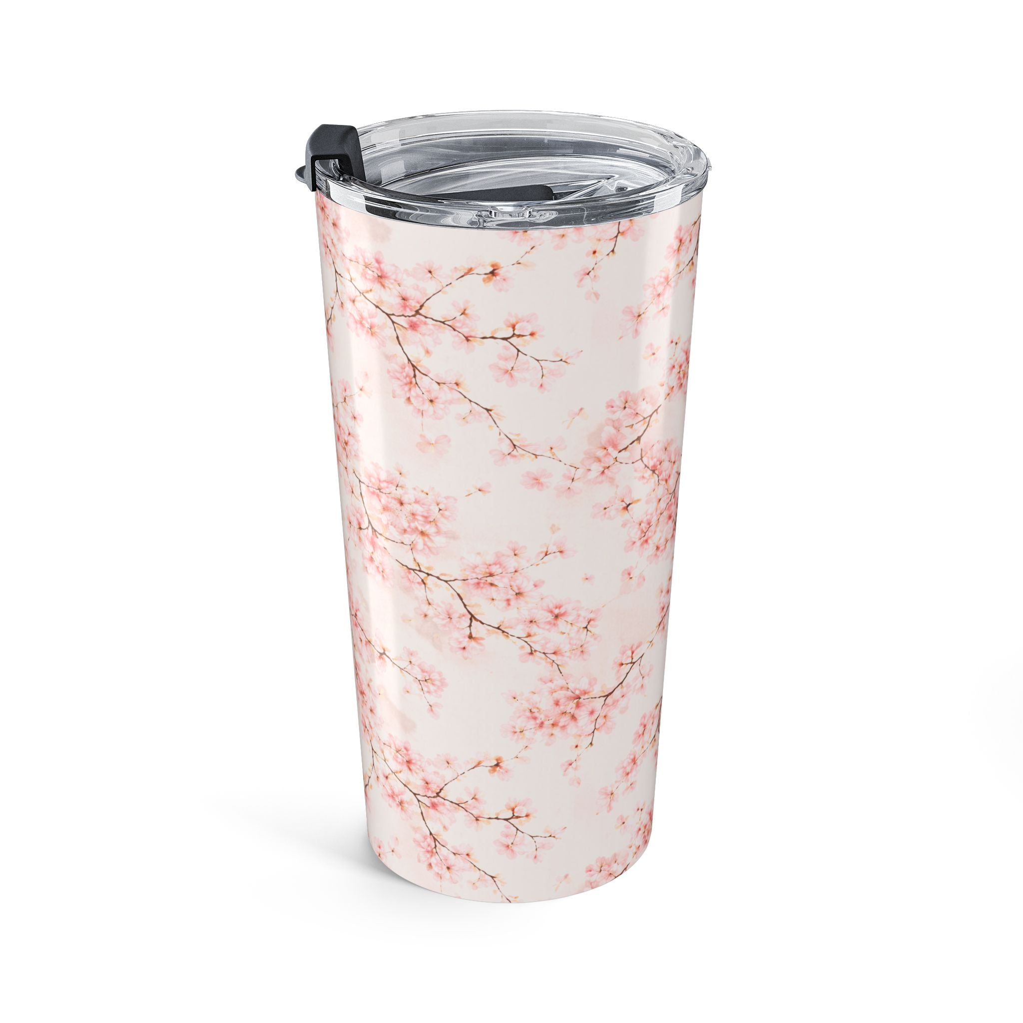 Pancake Dreams Cherry Blossom Tumbler — Floral Stainless Steel Travel Cup