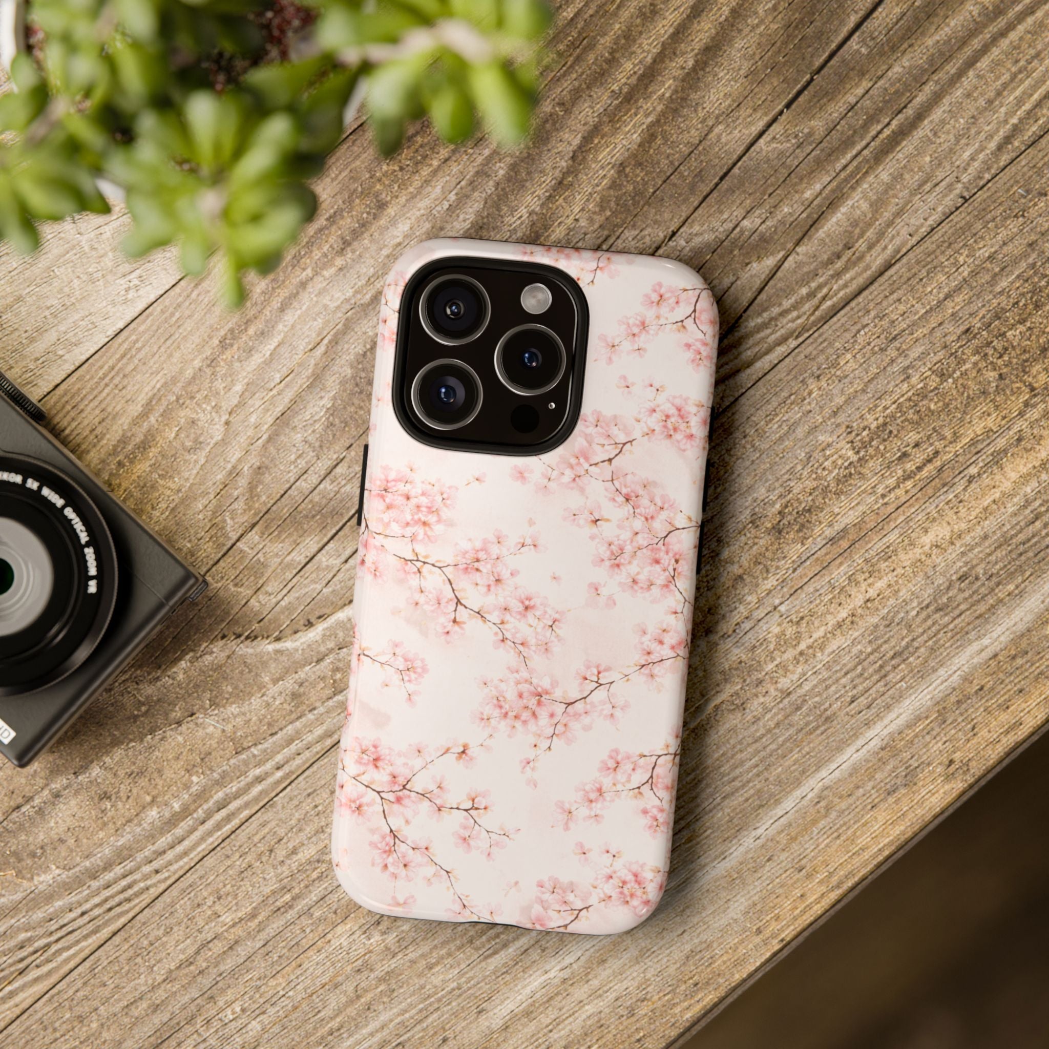 Pancake Dreams™ Cherry Blossom Tough Phone Case — Pink Floral Protective iPhone Cover