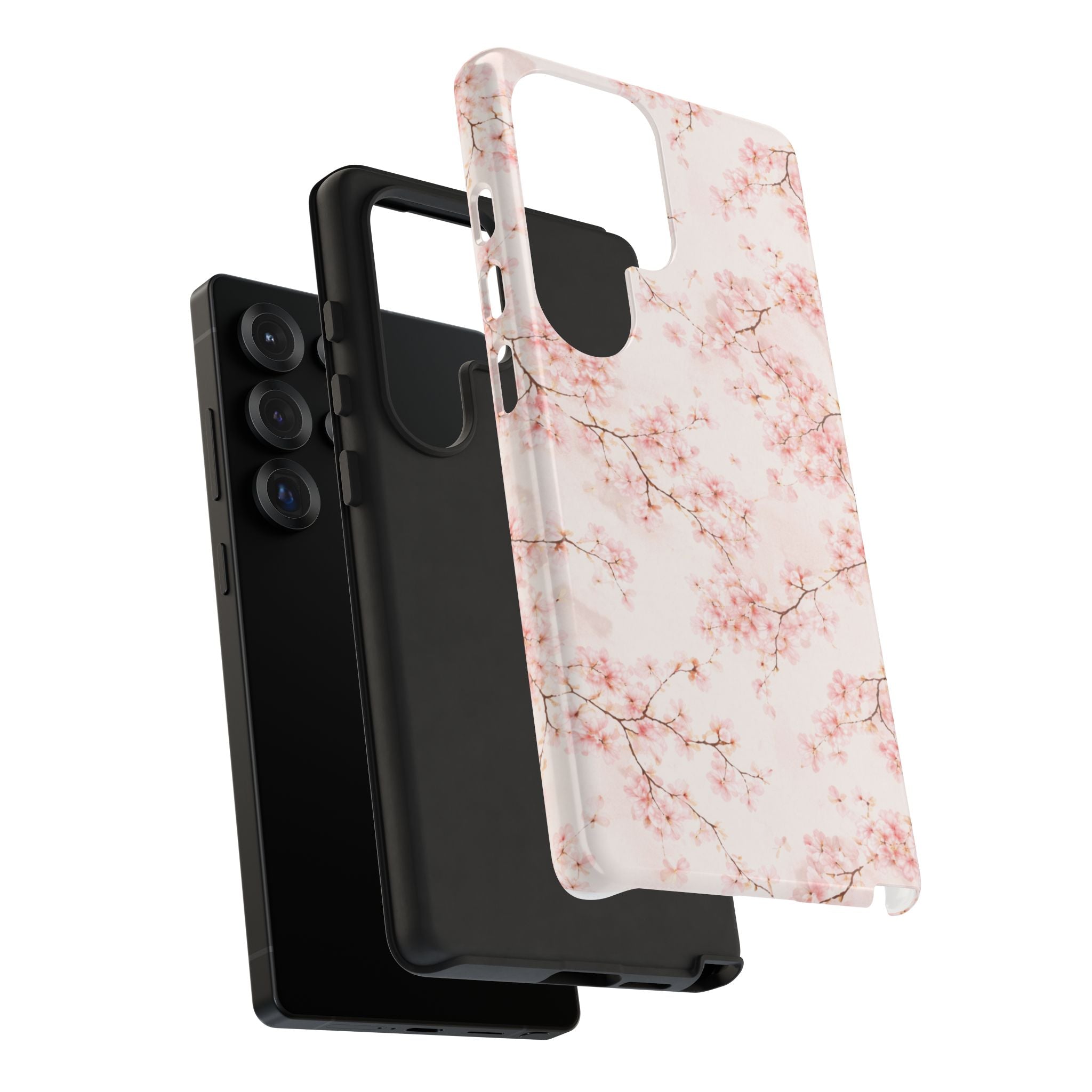 Pancake Dreams™ Cherry Blossom Tough Phone Case — Pink Floral Protective iPhone Cover