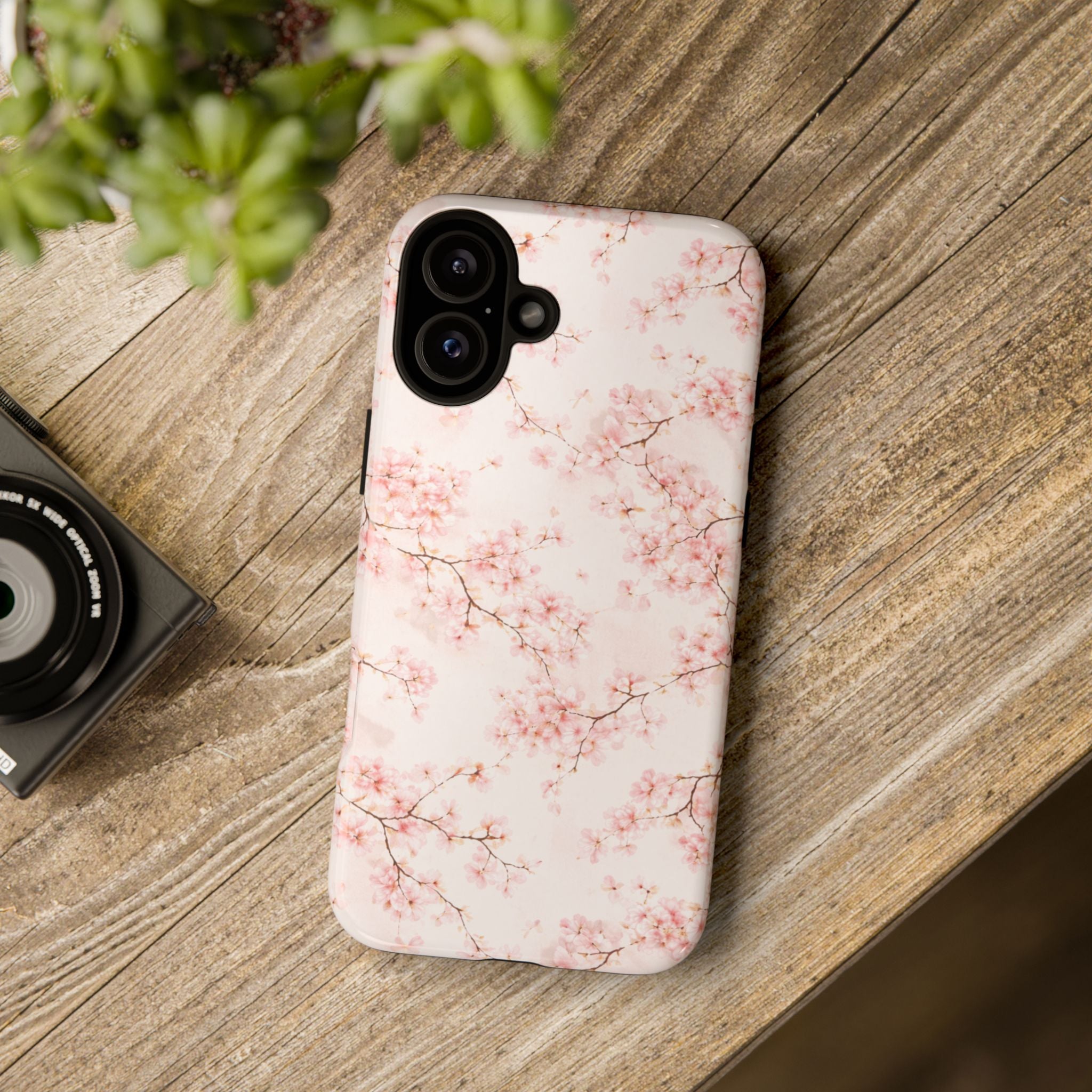 Pancake Dreams™ Cherry Blossom Tough Phone Case — Pink Floral Protective iPhone Cover