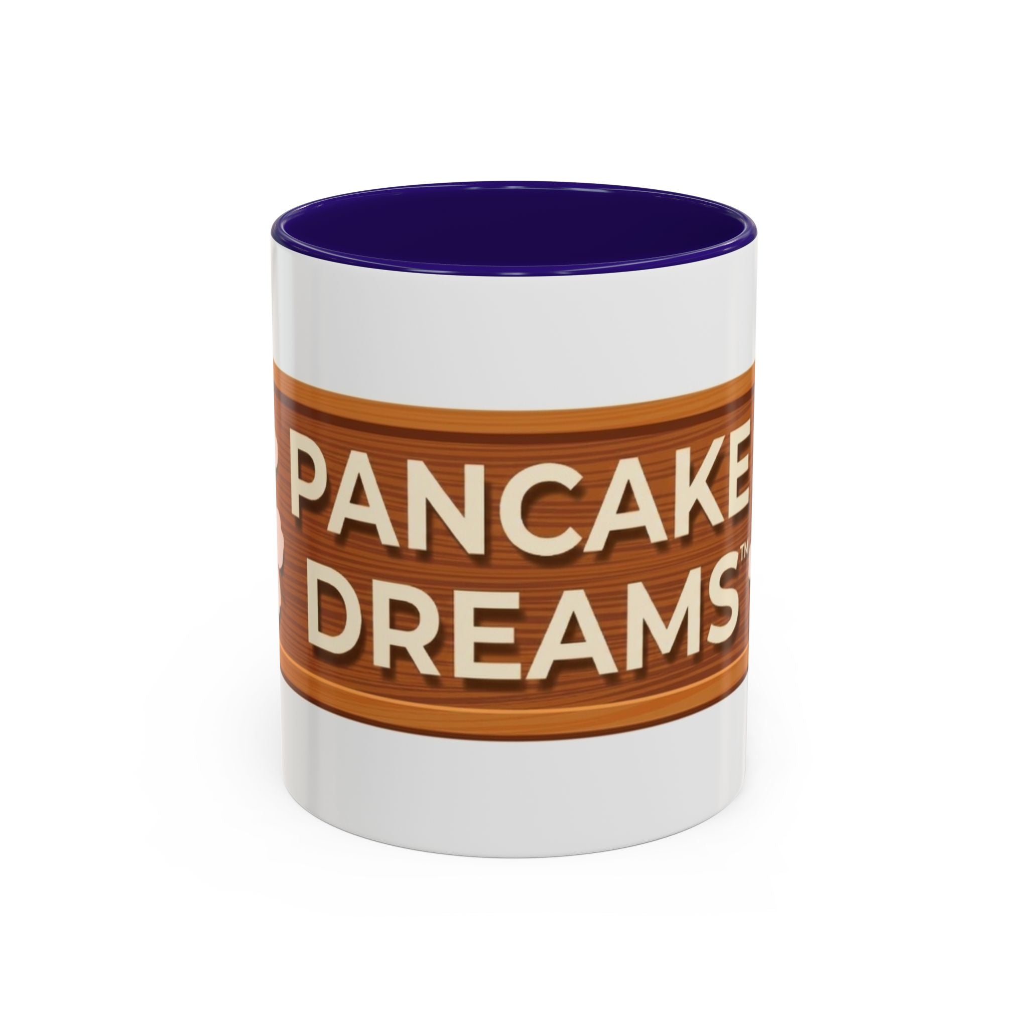 Pancake Dreams™ Ceramic Mug — Retro Wood Sign Design (11oz, 15oz)