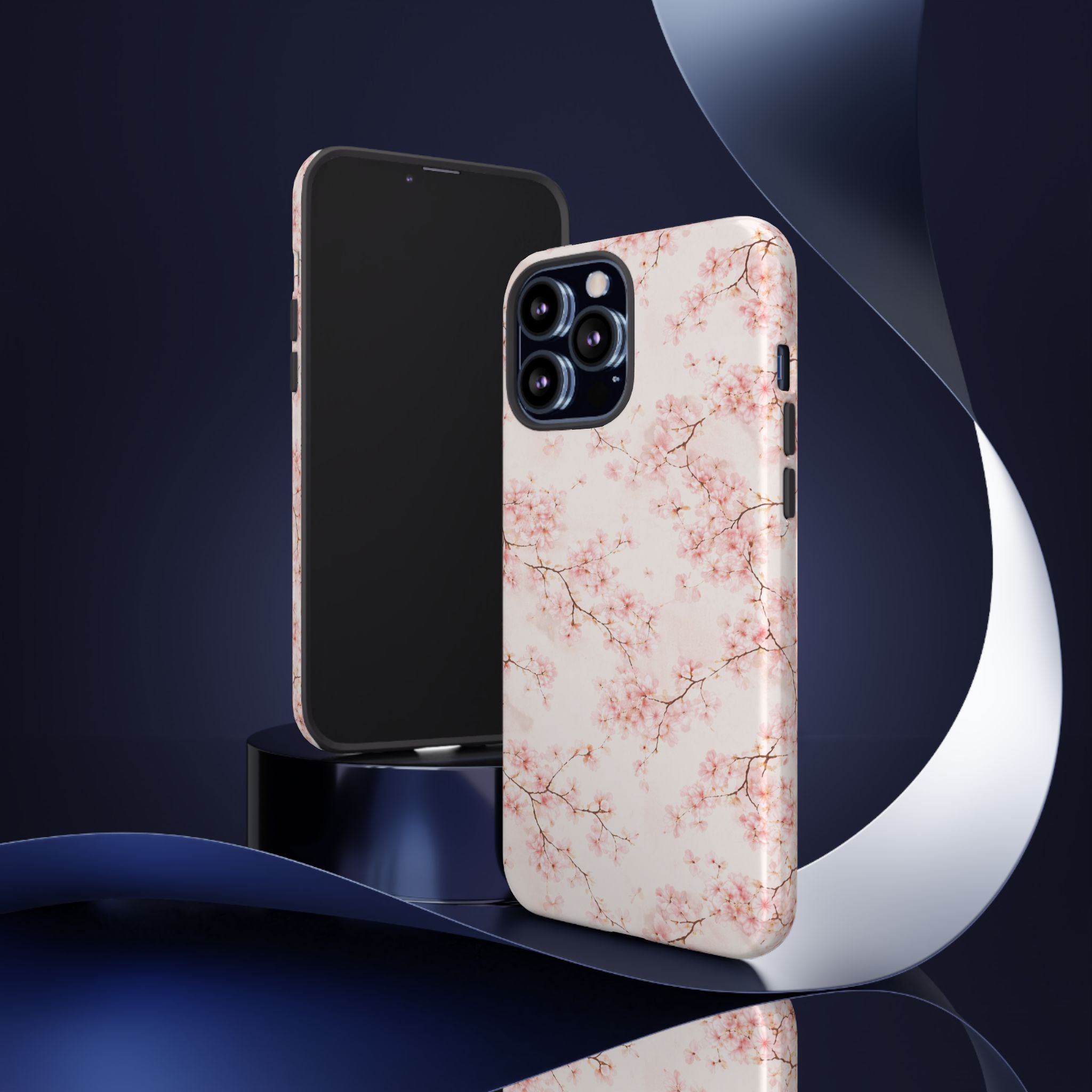 Pancake Dreams™ Cherry Blossom Tough Phone Case — Pink Floral Protective iPhone Cover