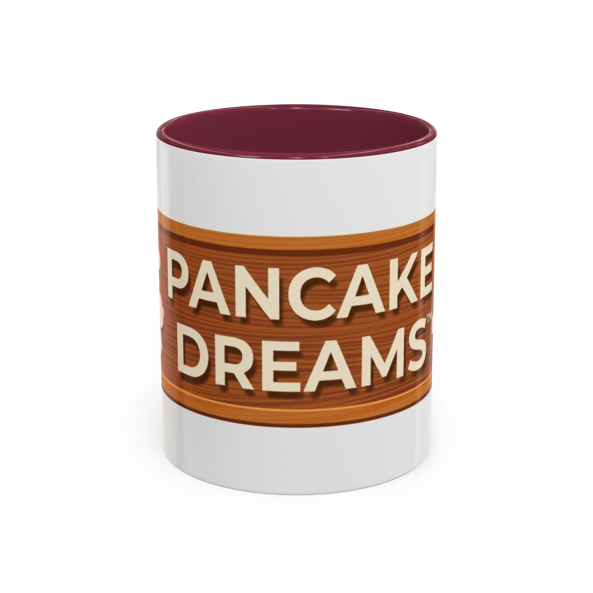Pancake Dreams™ Ceramic Mug — Retro Wood Sign Design (11oz, 15oz)