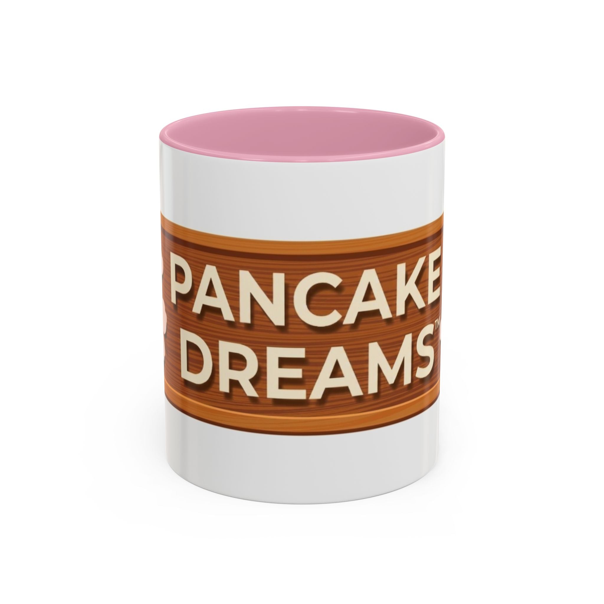 Pancake Dreams™ Ceramic Mug — Retro Wood Sign Design (11oz, 15oz)