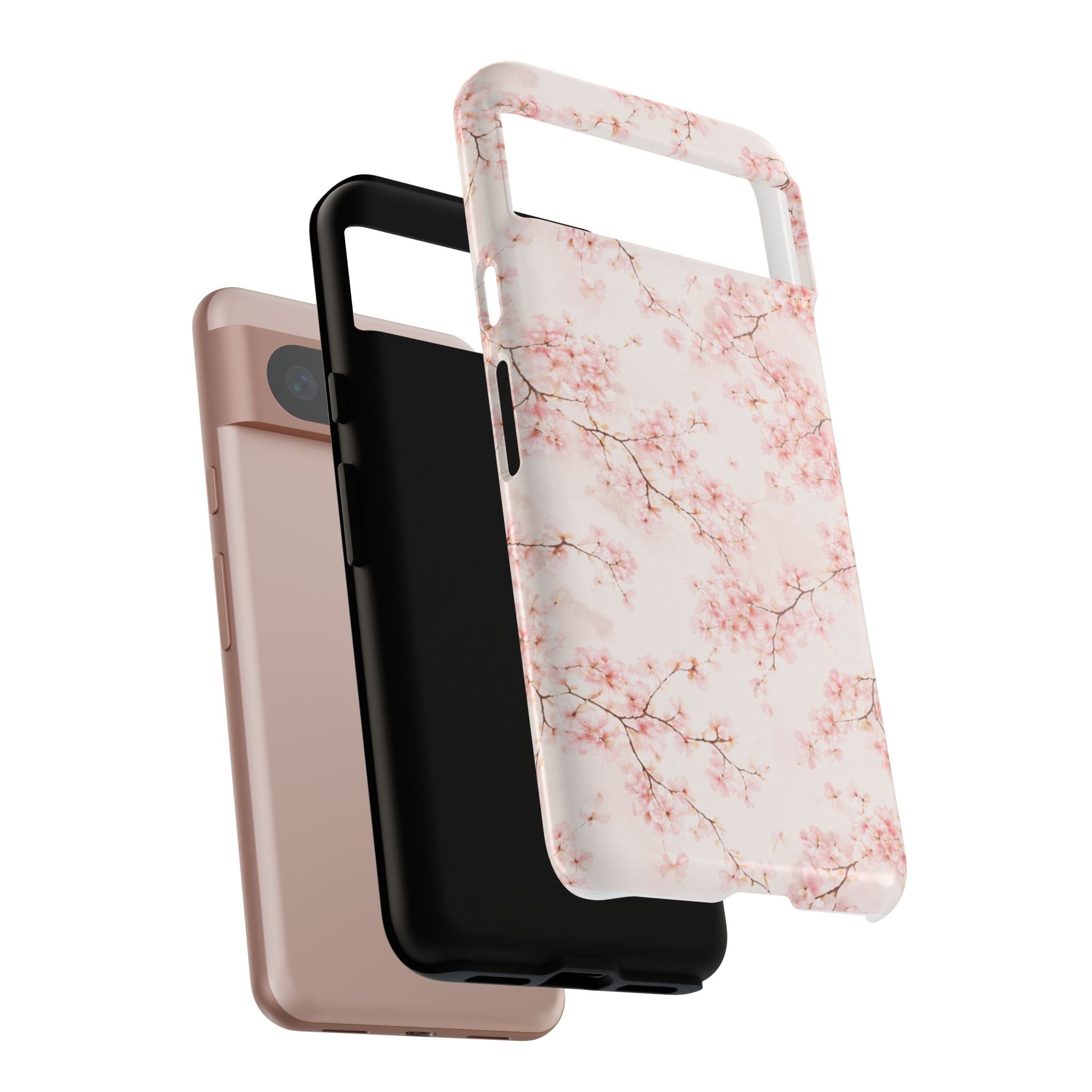 Pancake Dreams™ Cherry Blossom Tough Phone Case — Pink Floral Protective iPhone Cover
