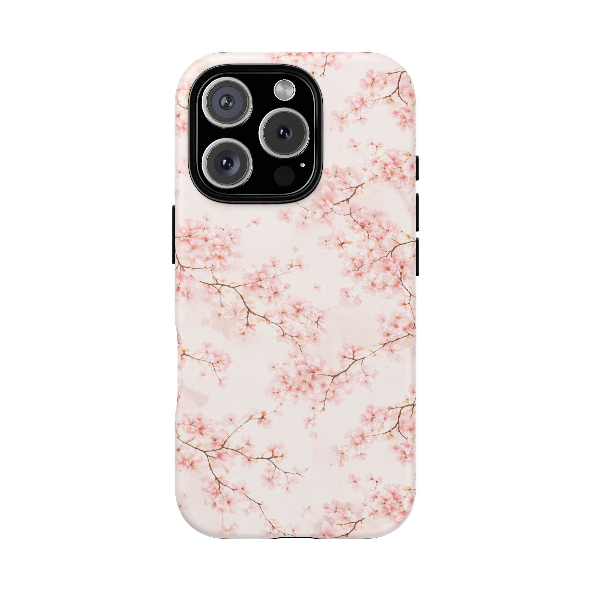 Pancake Dreams™ Cherry Blossom Tough Phone Case — Pink Floral Protective iPhone Cover