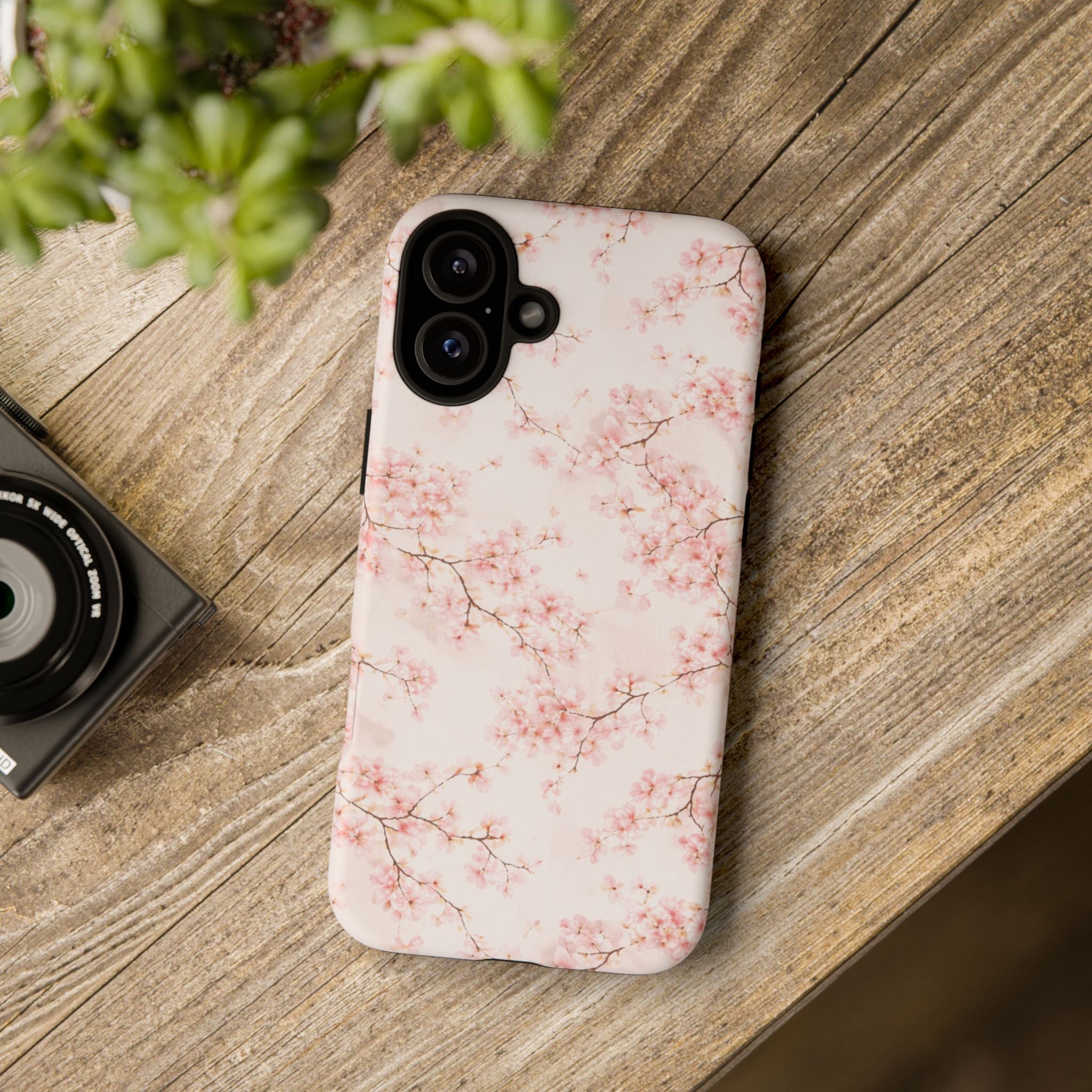 Pancake Dreams™ Cherry Blossom Tough Phone Case — Pink Floral Protective iPhone Cover