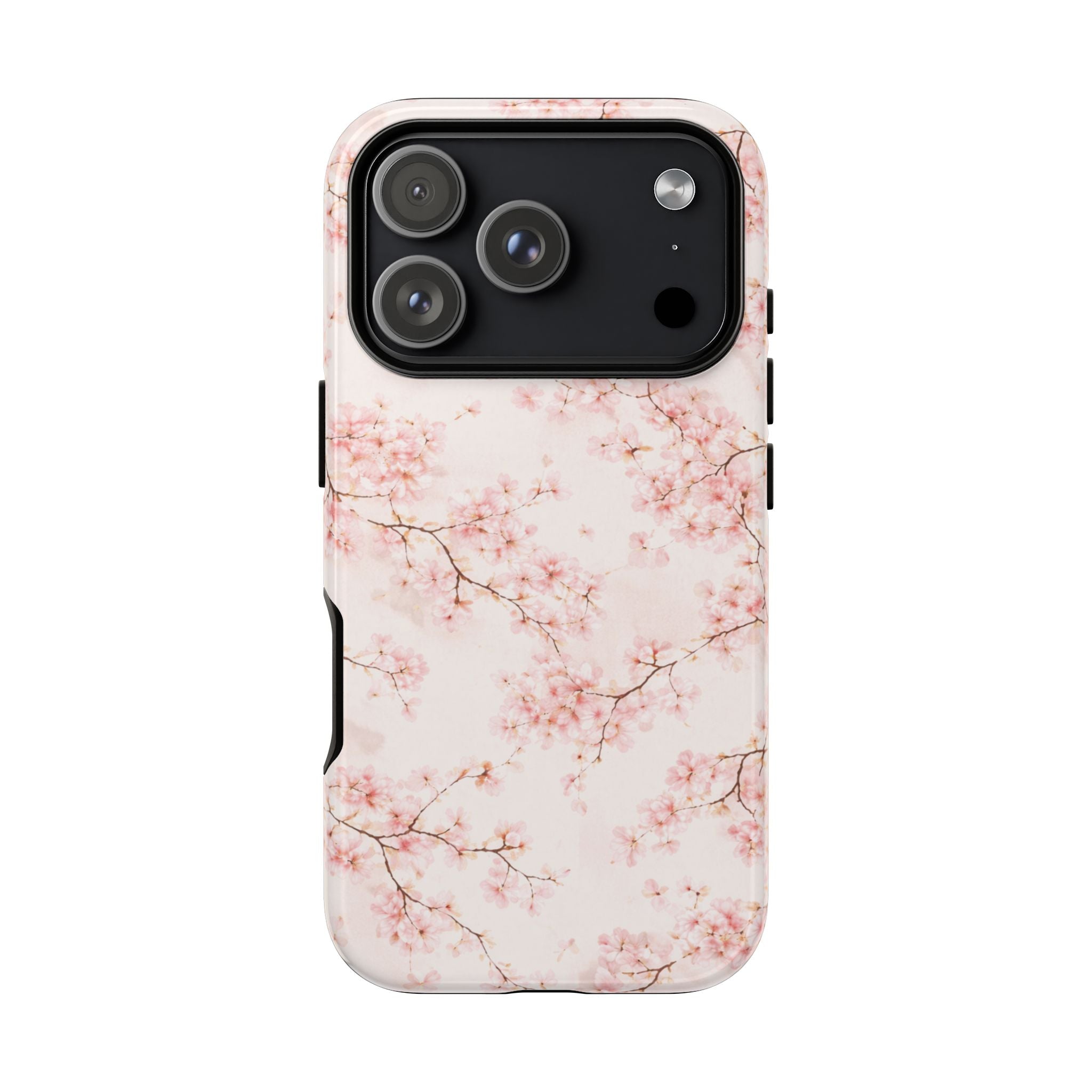Pancake Dreams™ Cherry Blossom Tough Phone Case — Pink Floral Protective iPhone Cover