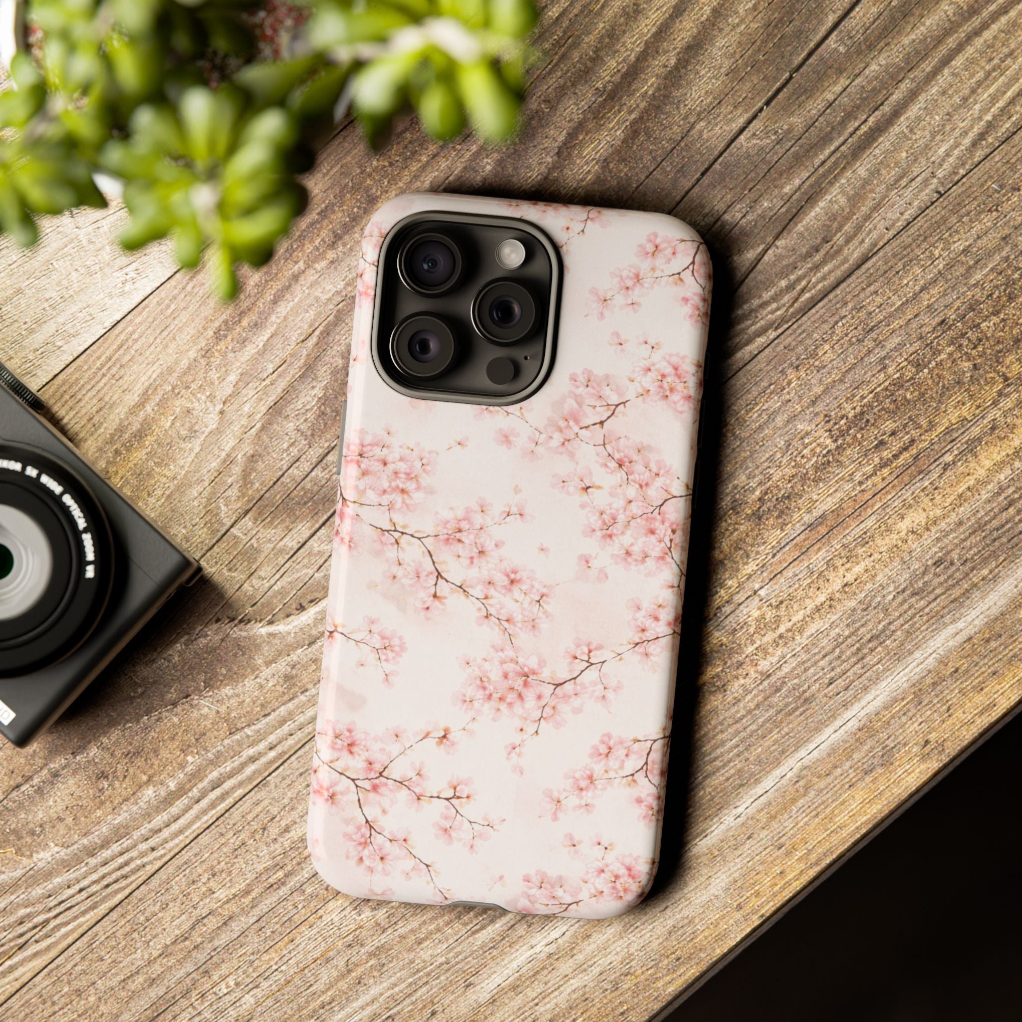 Pancake Dreams™ Cherry Blossom Tough Phone Case — Pink Floral Protective iPhone Cover