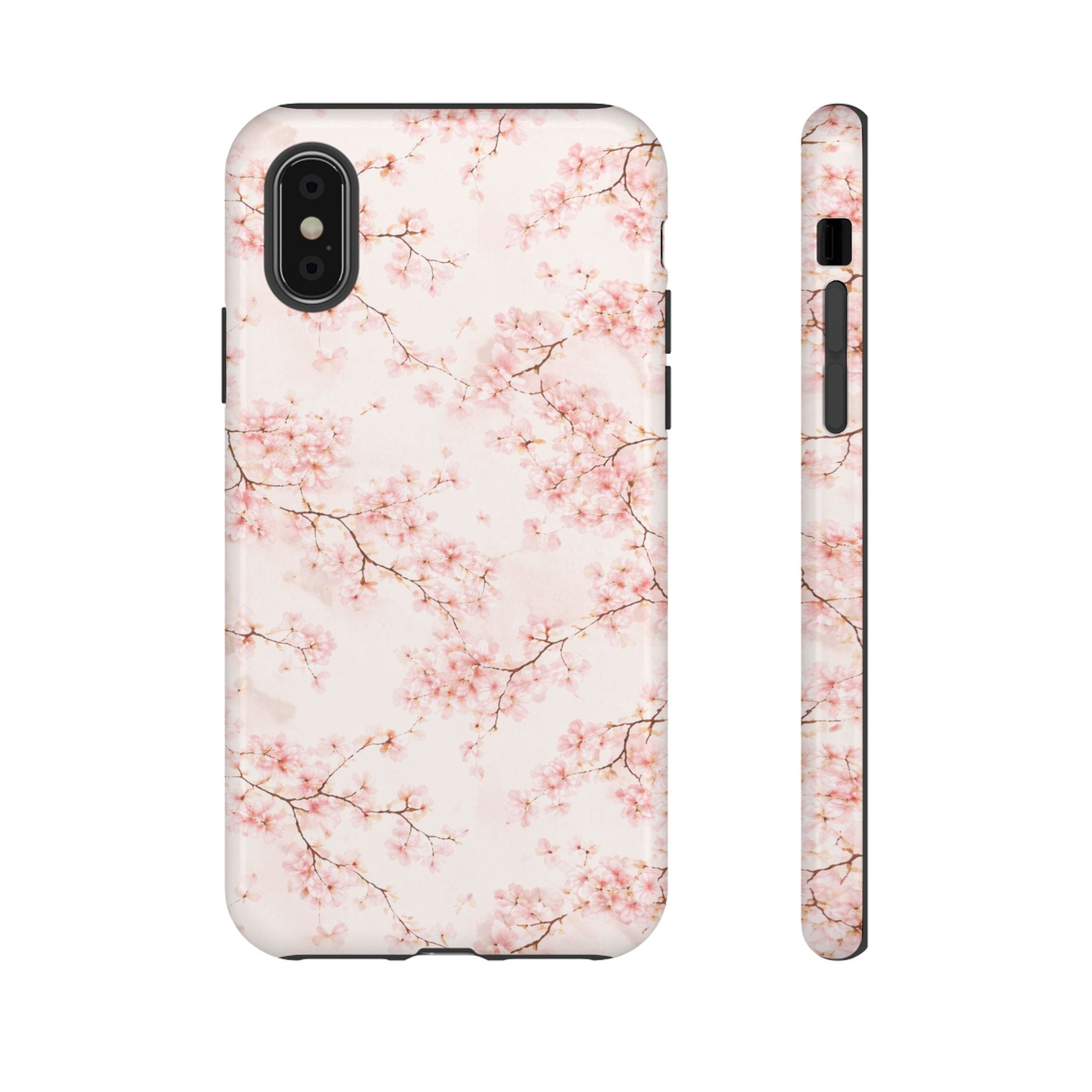 Pancake Dreams™ Cherry Blossom Tough Phone Case — Pink Floral Protective iPhone Cover