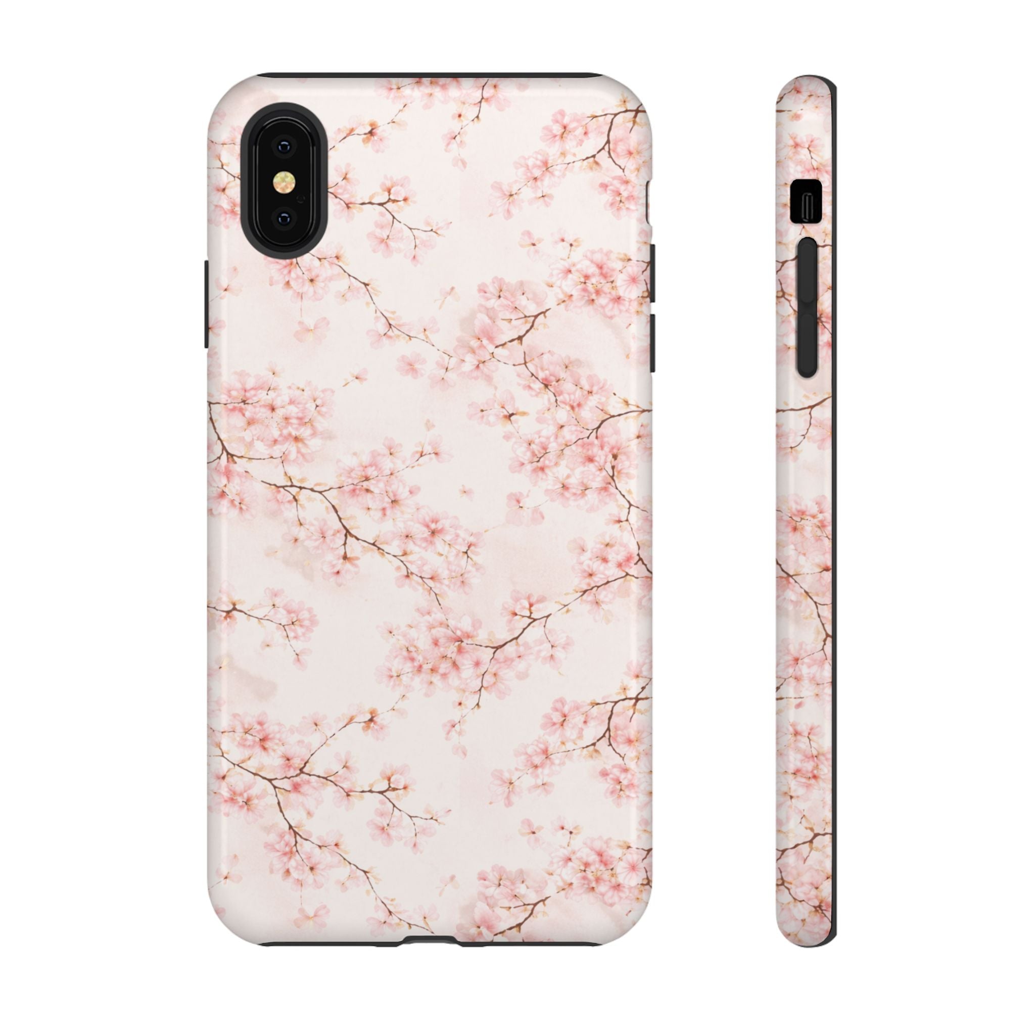 Pancake Dreams™ Cherry Blossom Tough Phone Case — Pink Floral Protective iPhone Cover