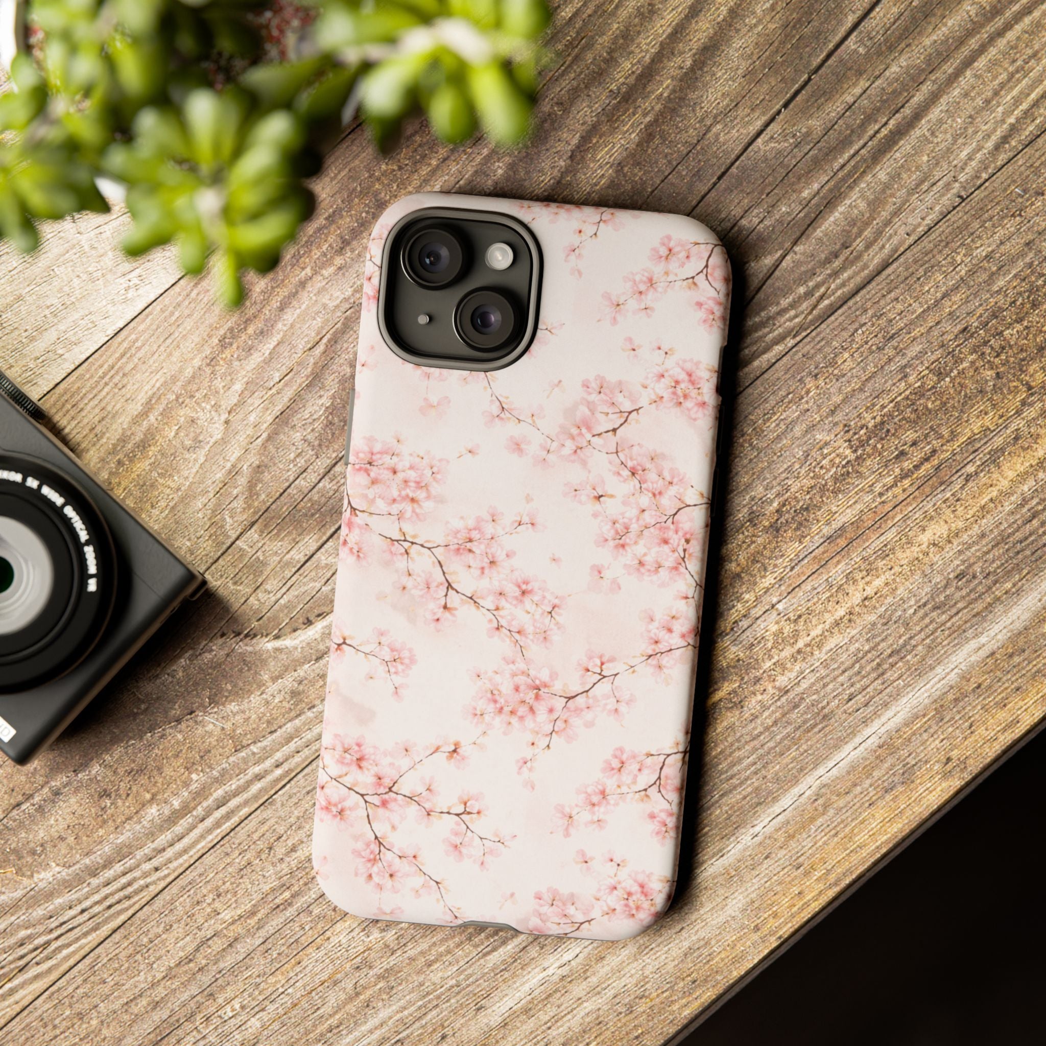 Pancake Dreams™ Cherry Blossom Tough Phone Case — Pink Floral Protective iPhone Cover