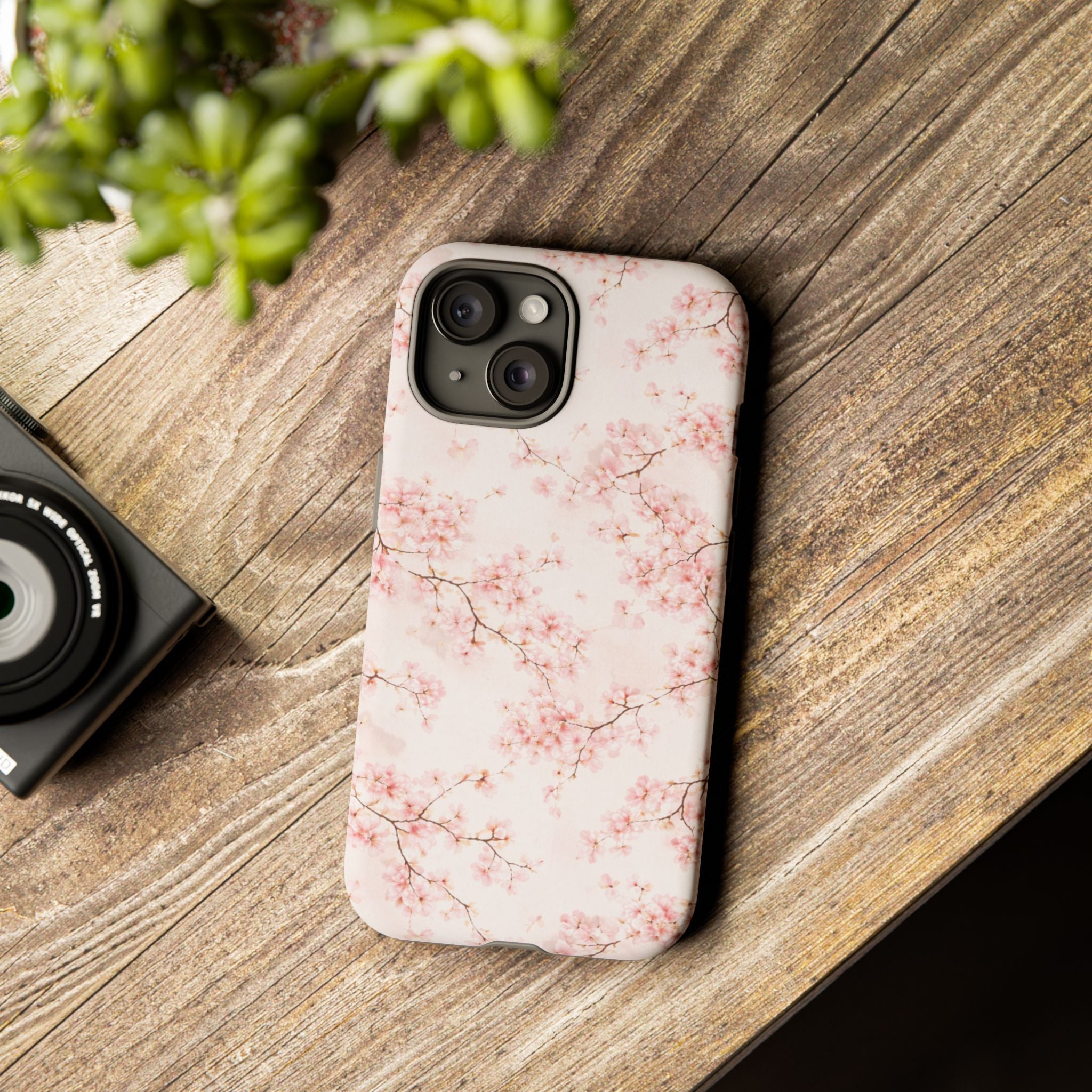 Pancake Dreams™ Cherry Blossom Tough Phone Case — Pink Floral Protective iPhone Cover