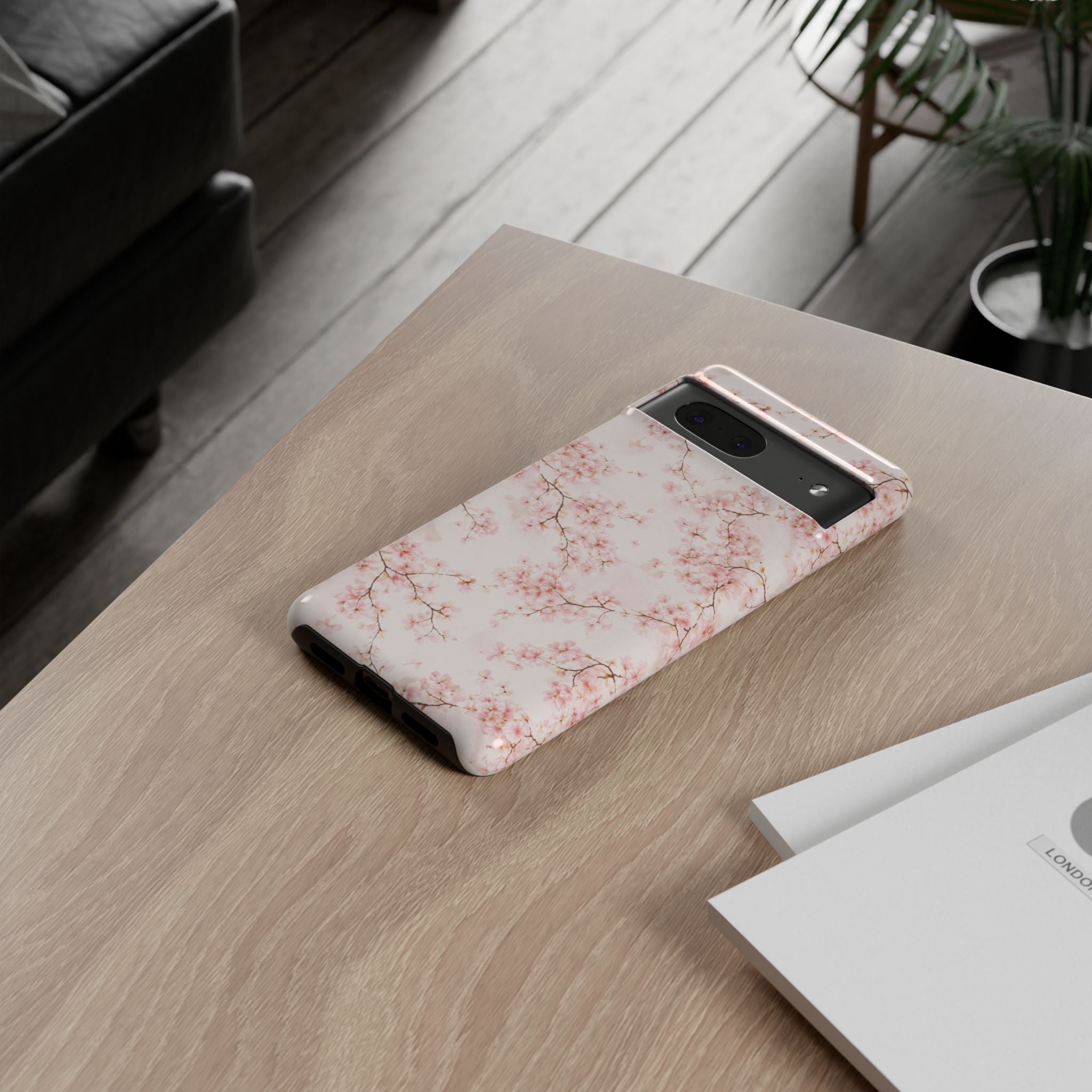 Pancake Dreams™ Cherry Blossom Tough Phone Case — Pink Floral Protective iPhone Cover