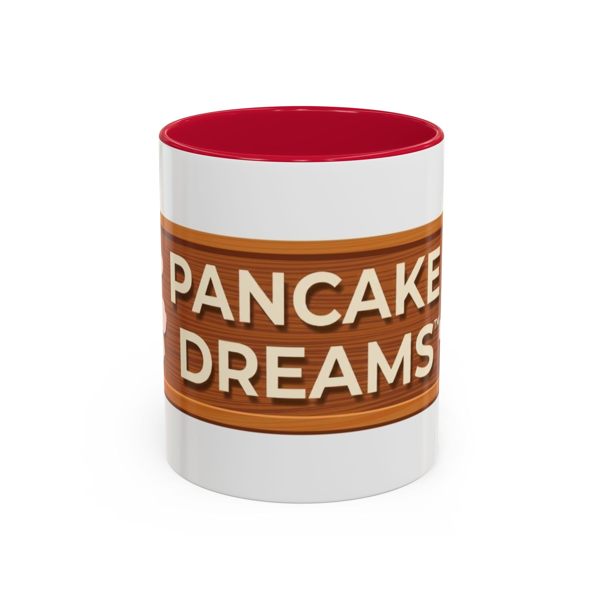 Pancake Dreams™ Ceramic Mug — Retro Wood Sign Design (11oz, 15oz)