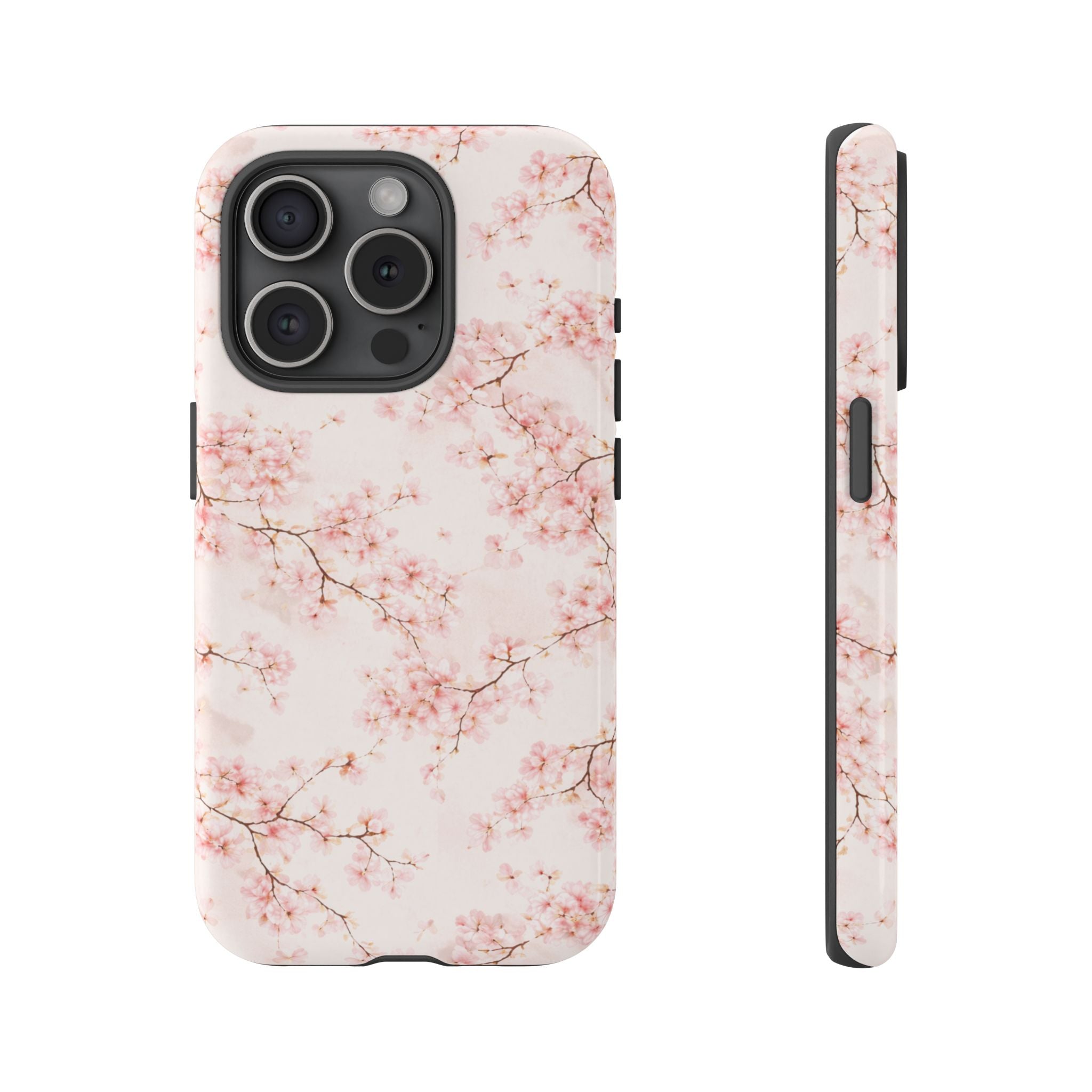 Pancake Dreams™ Cherry Blossom Tough Phone Case — Pink Floral Protective iPhone Cover