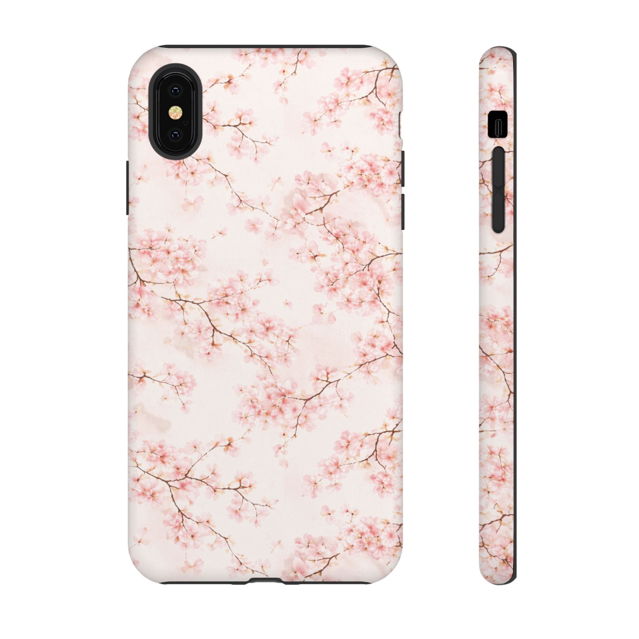 Pancake Dreams™ Cherry Blossom Tough Phone Case — Pink Floral Protective iPhone Cover