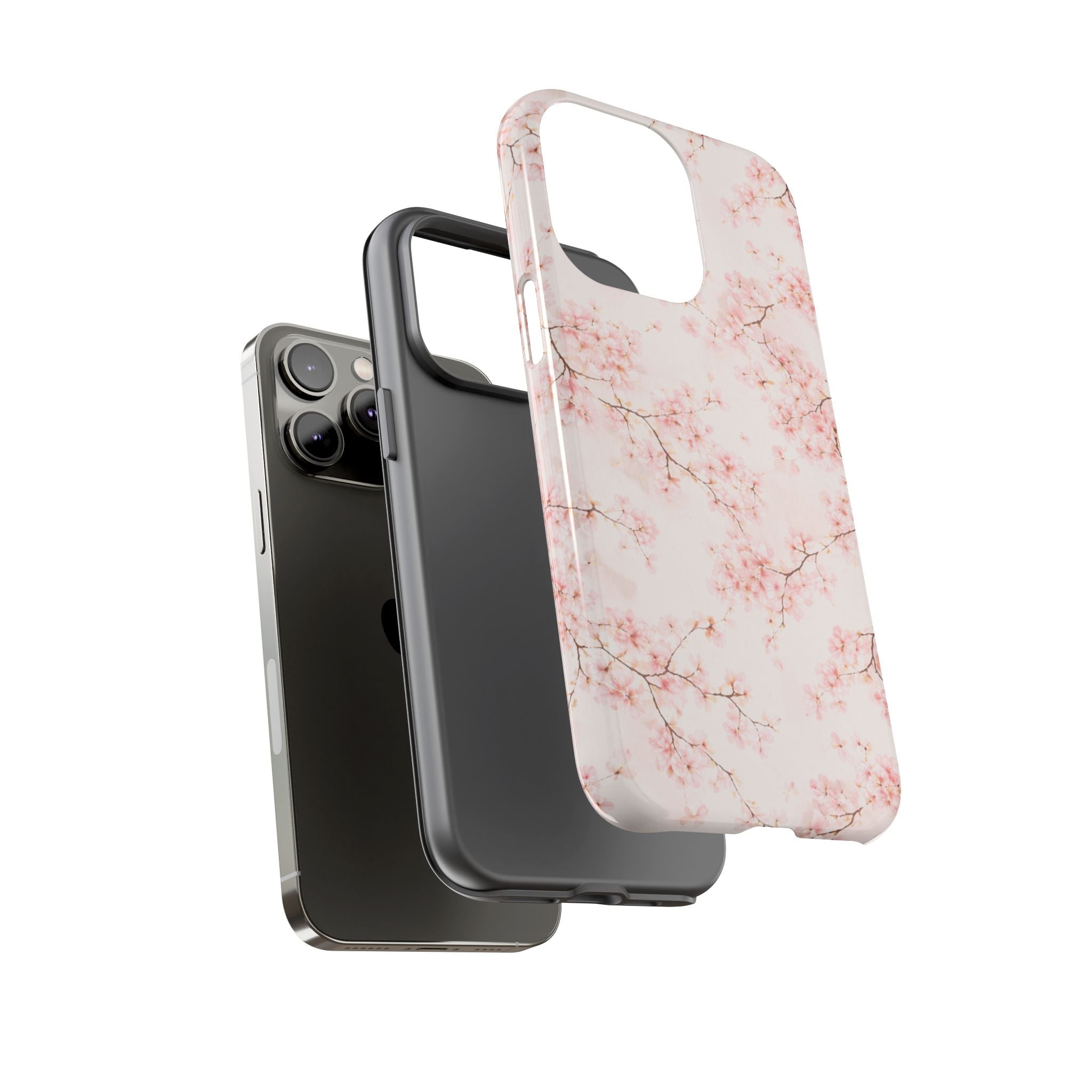 Pancake Dreams™ Cherry Blossom Tough Phone Case — Pink Floral Protective iPhone Cover