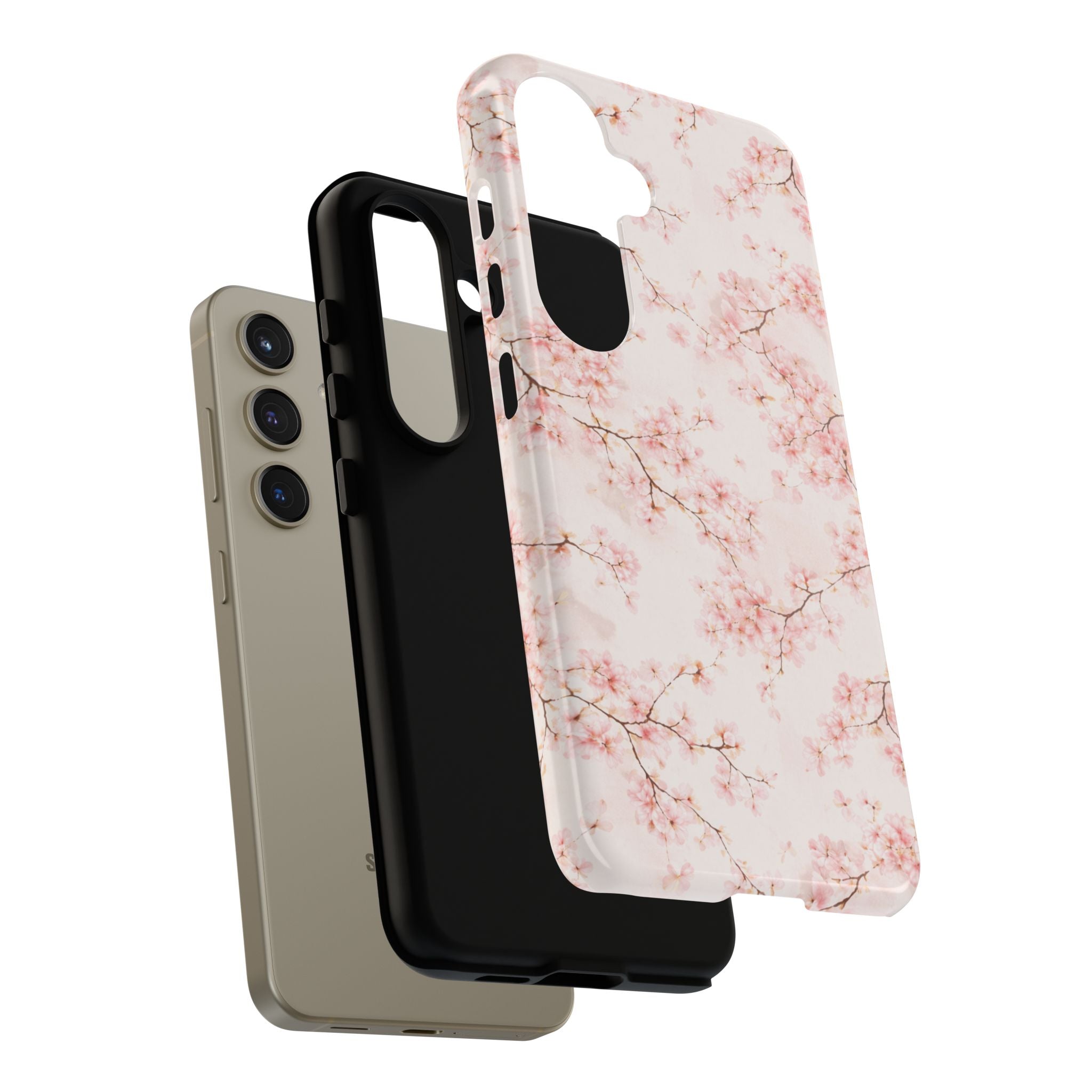 Pancake Dreams™ Cherry Blossom Tough Phone Case — Pink Floral Protective iPhone Cover