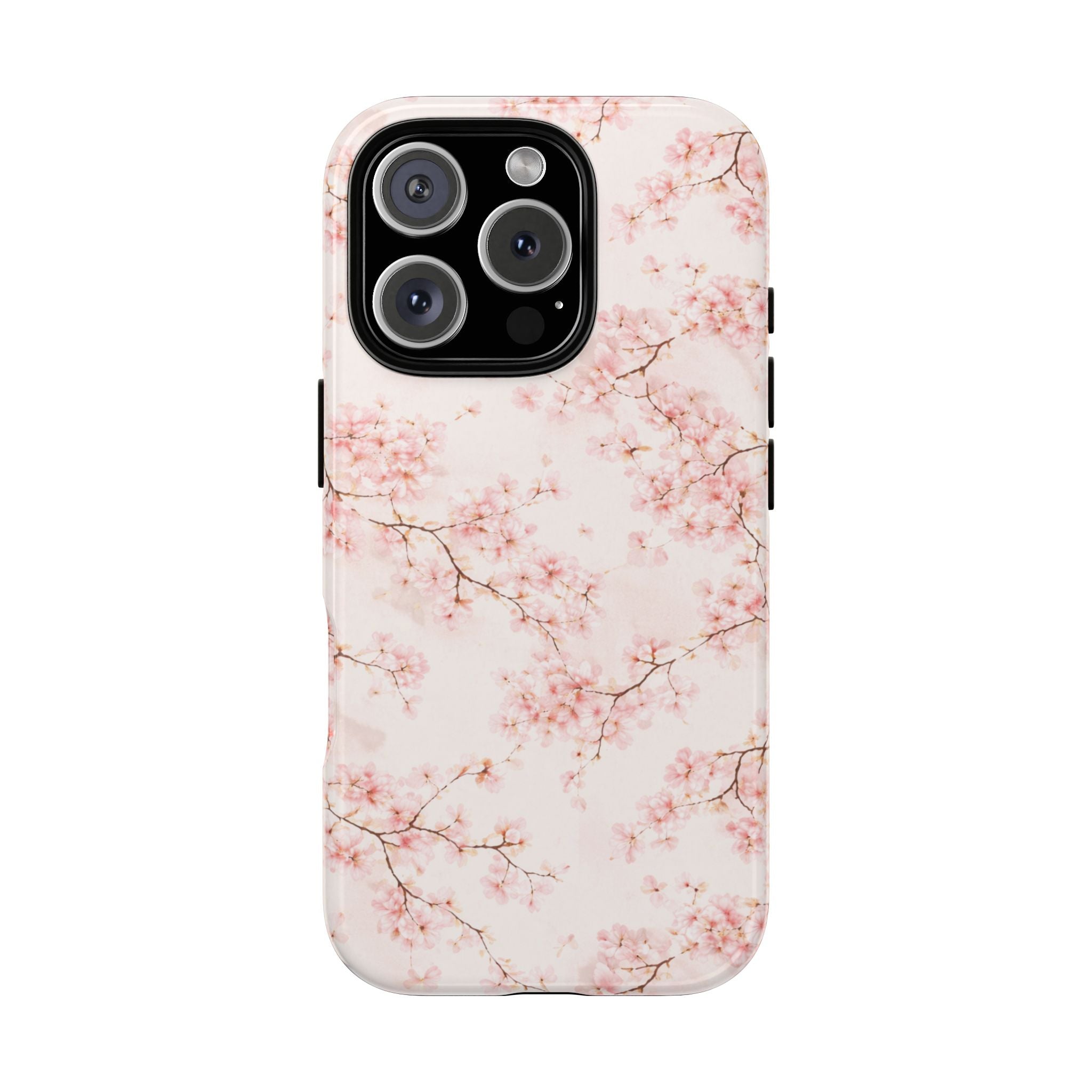 Pancake Dreams™ Cherry Blossom Tough Phone Case — Pink Floral Protective iPhone Cover