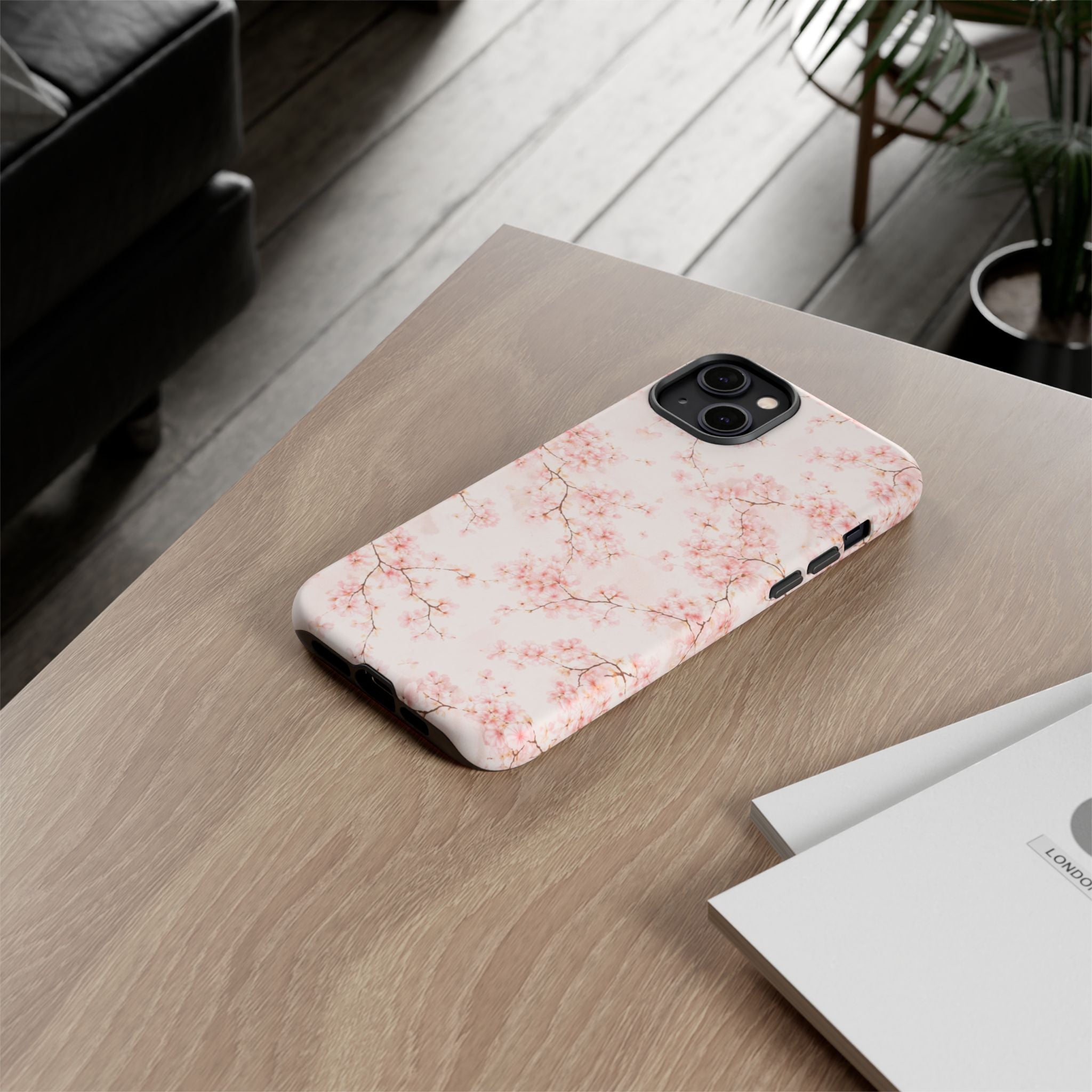 Pancake Dreams™ Cherry Blossom Tough Phone Case — Pink Floral Protective iPhone Cover