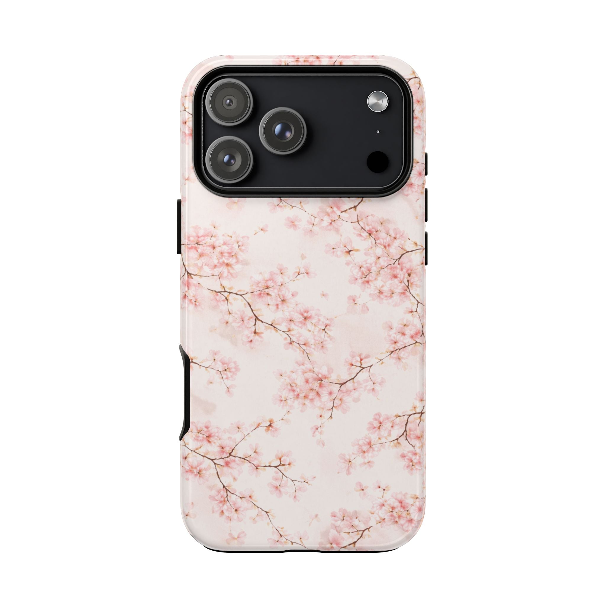 Pancake Dreams™ Cherry Blossom Tough Phone Case — Pink Floral Protective iPhone Cover