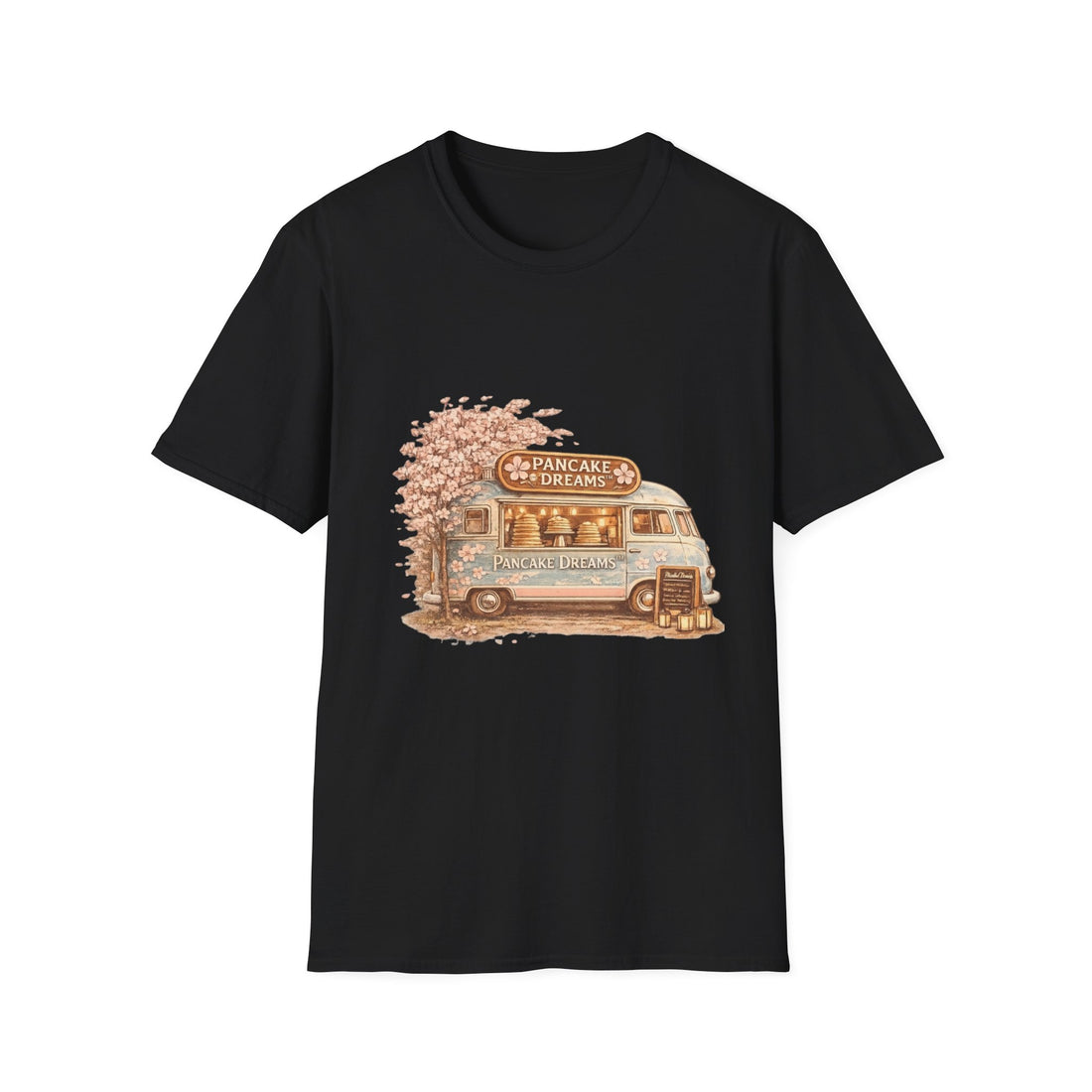 Pancake Dreams™ Vintage Pancake Truck T-Shirt — "Pancake Dreams" Retro Food Truck Tee