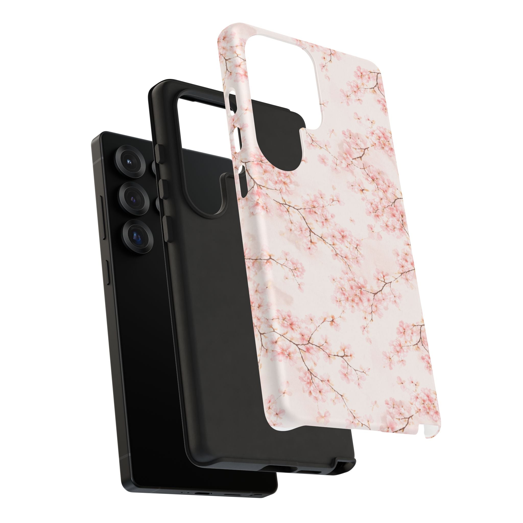 Pancake Dreams™ Cherry Blossom Tough Phone Case — Pink Floral Protective iPhone Cover