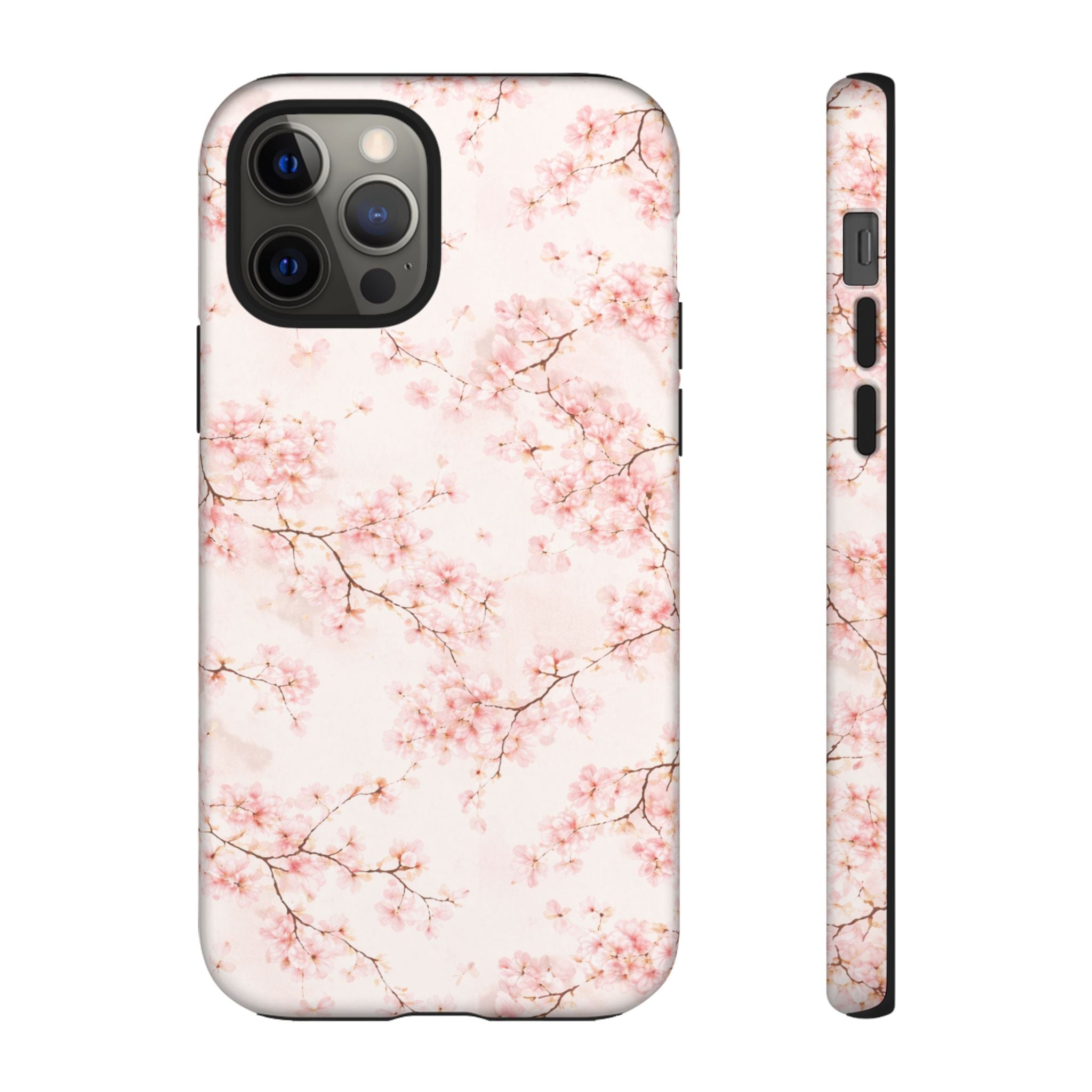 Pancake Dreams™ Cherry Blossom Tough Phone Case — Pink Floral Protective iPhone Cover
