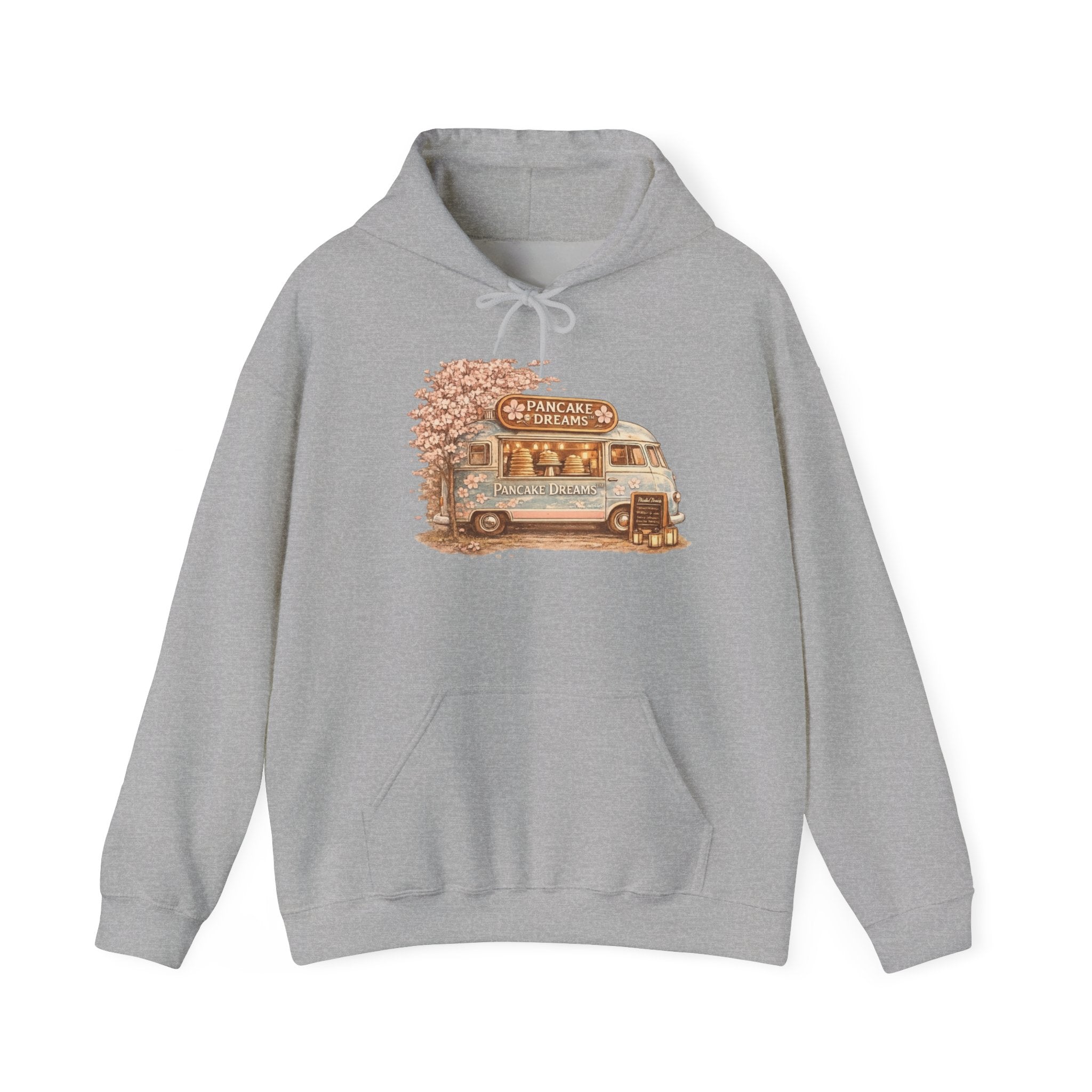 Pancake Dreams™ Coffee Truck Hoodie – Cozy Retro Coffee Camper Design