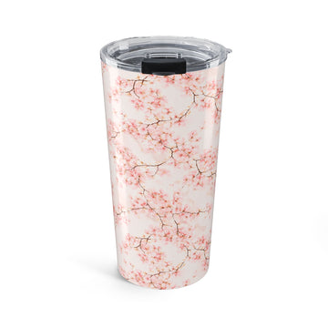 Pancake Dreams Cherry Blossom Tumbler — Floral Stainless Steel Travel Cup