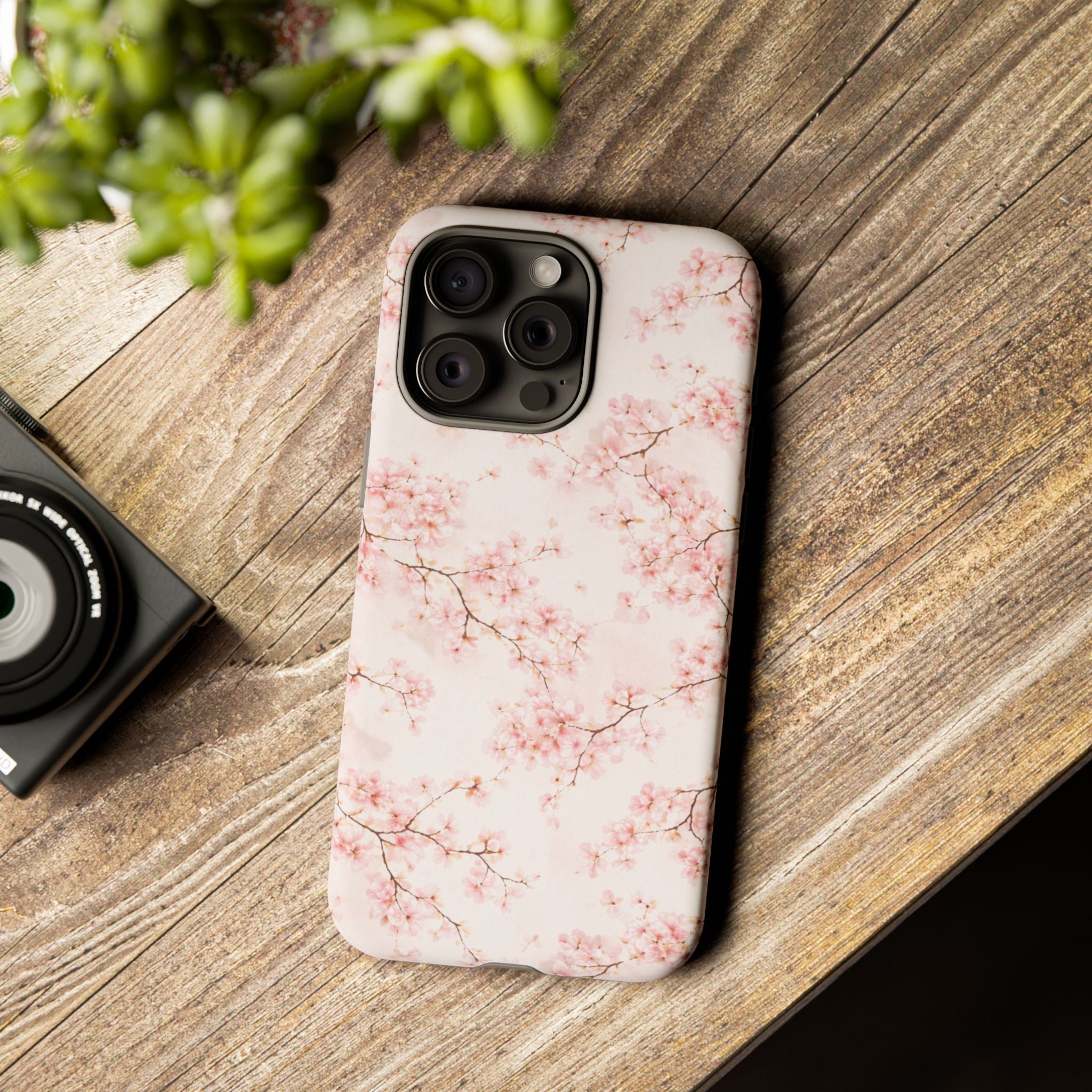 Pancake Dreams™ Cherry Blossom Tough Phone Case — Pink Floral Protective iPhone Cover