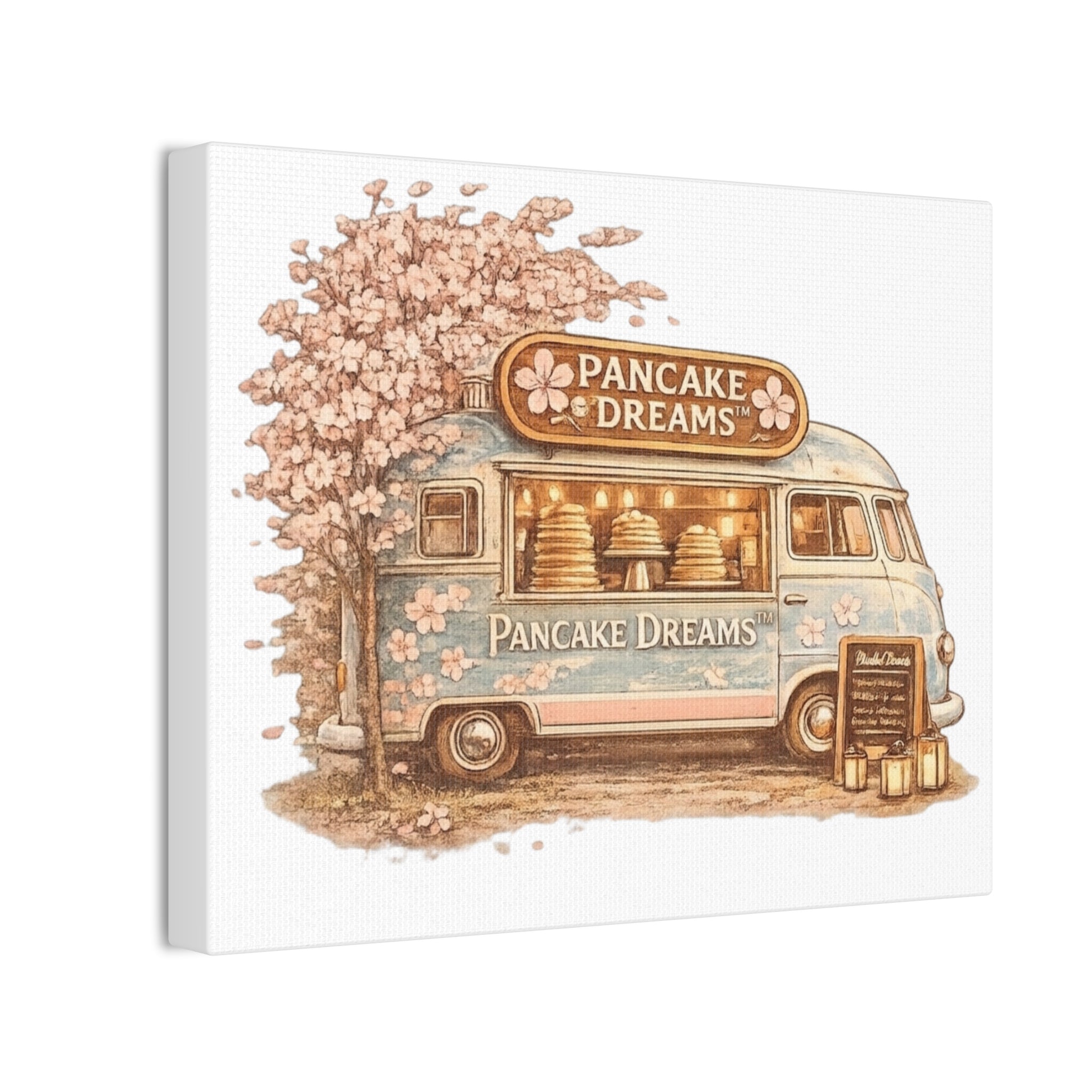 Pancake Dreams Food Truck Canvas Wall Art – Vintage Camper Kitchen Decor