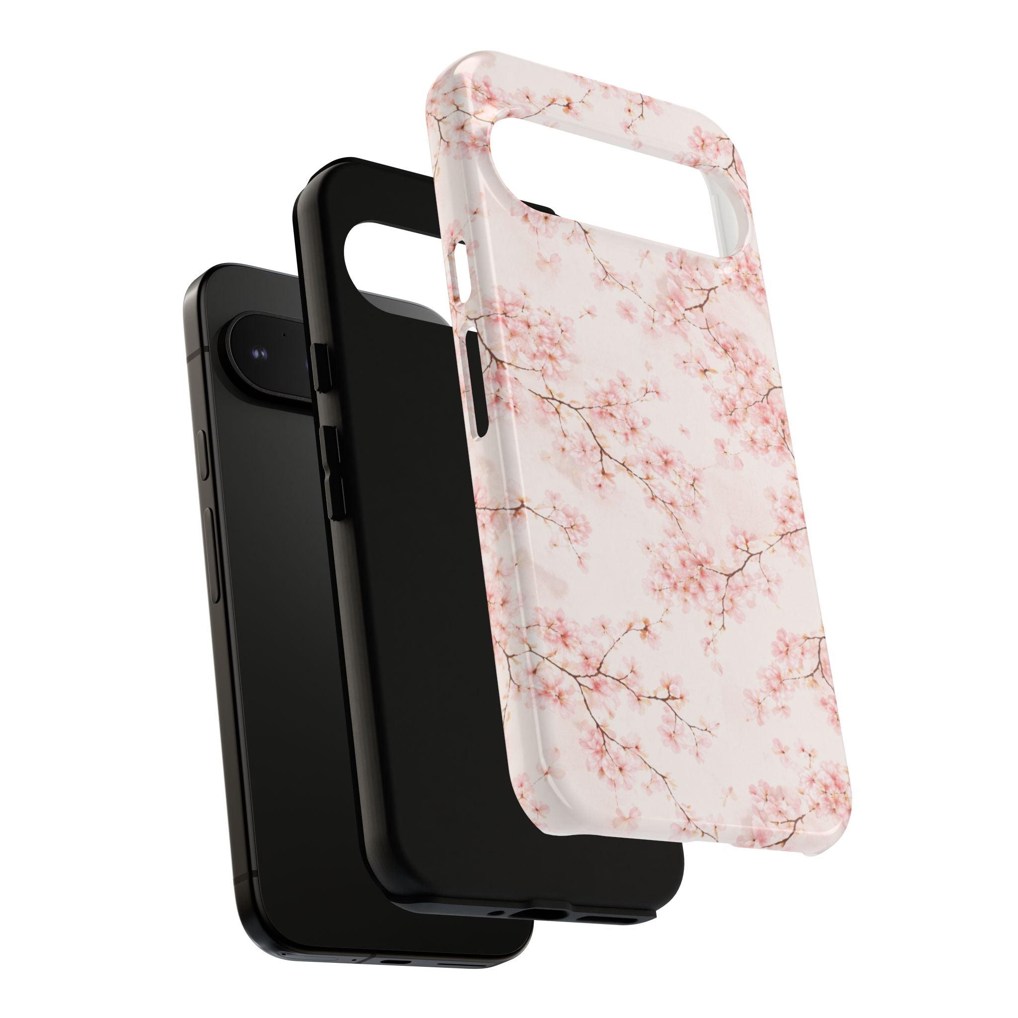 Pancake Dreams™ Cherry Blossom Tough Phone Case — Pink Floral Protective iPhone Cover