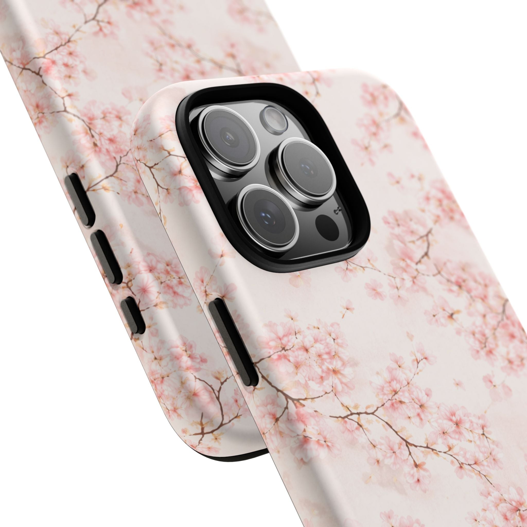 Pancake Dreams™ Cherry Blossom Tough Phone Case — Pink Floral Protective iPhone Cover