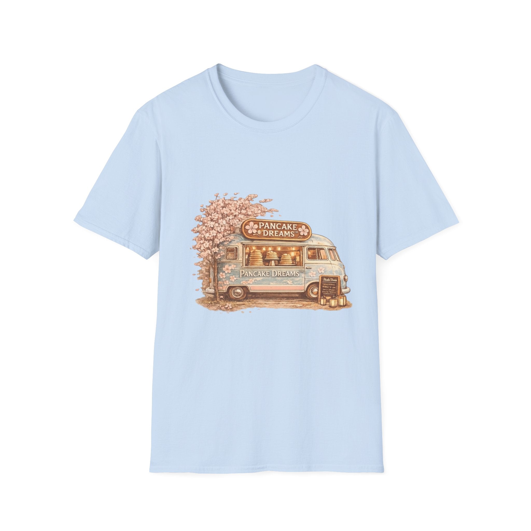 Pancake Dreams™ Vintage Pancake Truck T-Shirt — "Pancake Dreams" Retro Food Truck Tee